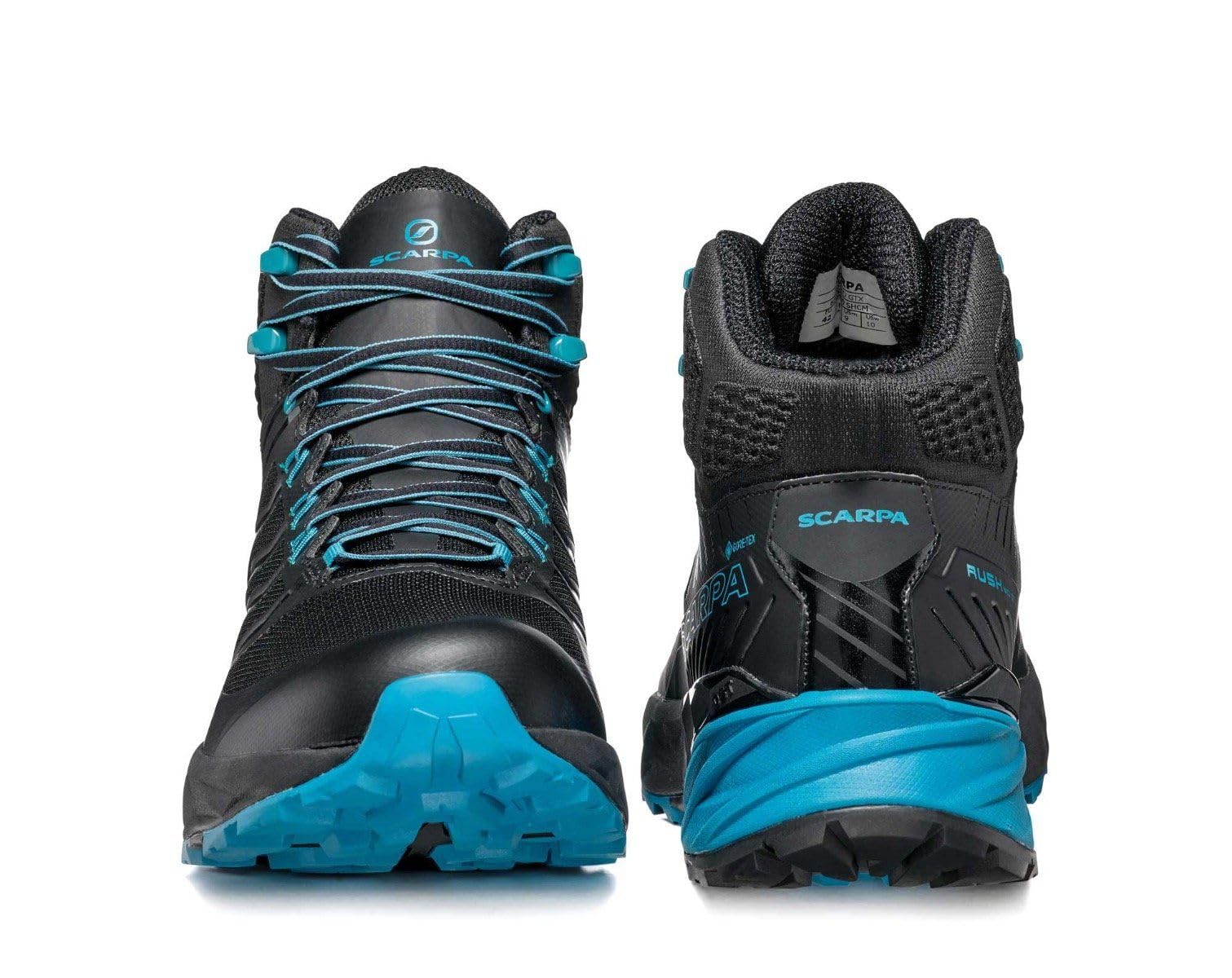 SCARPA Men's Rush Mid GTX Waterproof Hiking Boots - Gore-Tex Trail Running Shoes for Outdoor Adventures & Mountain Climbing