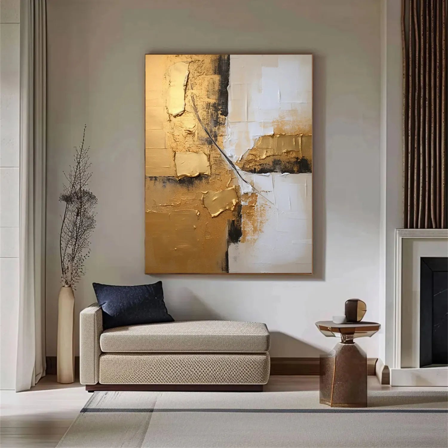 Abstract Painting #AB 231 - Modern Wall Art for Living Room, Bedroom & Office Decor | Large Canvas Artwork for Home & Office Interior Design