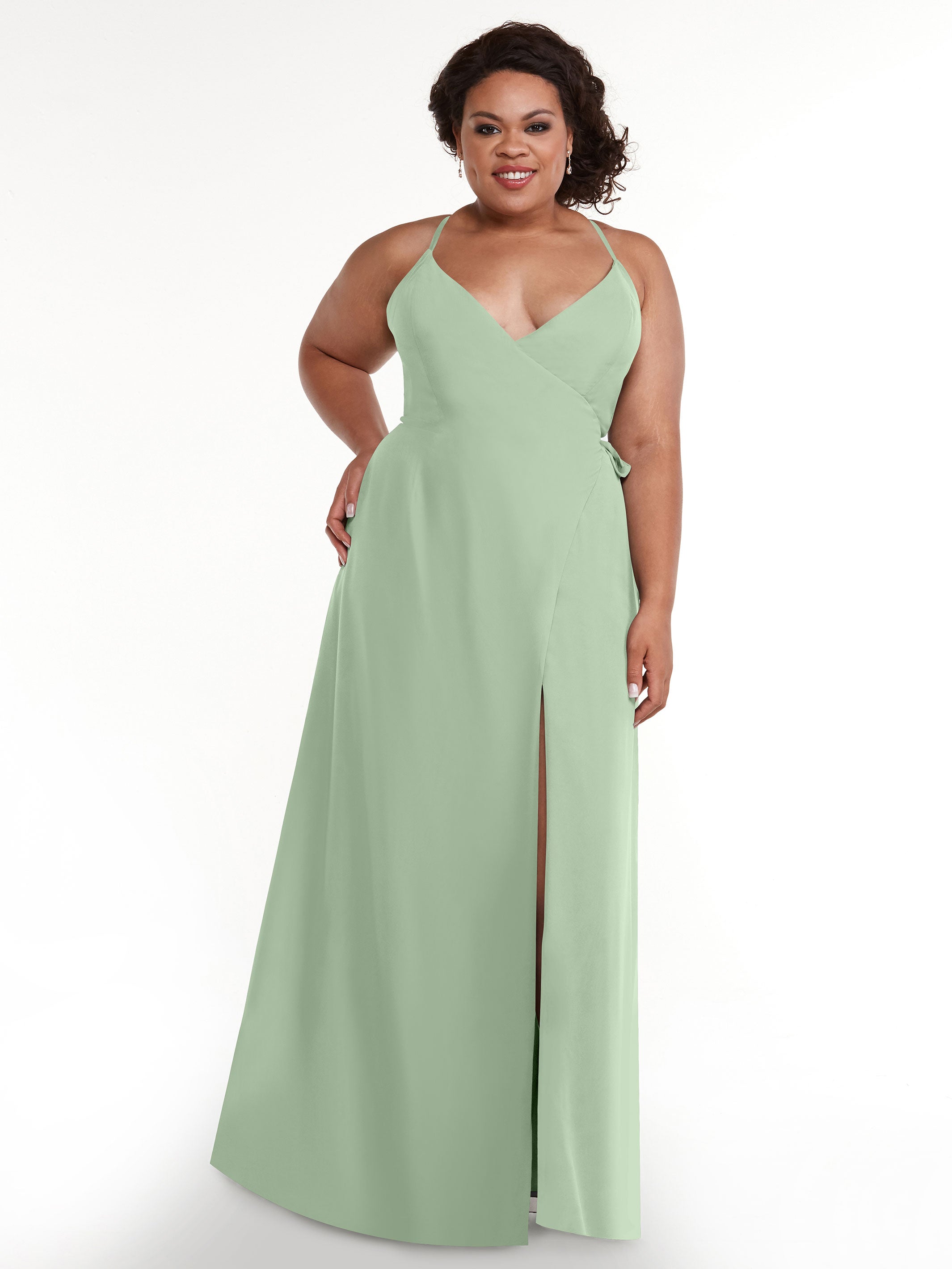 Elegant 80171 Sheath Chiffon Bridesmaid Dress with Adjustable Self-Tie Waist Sash - Perfect for Weddings, Formal Events & Special Occasions