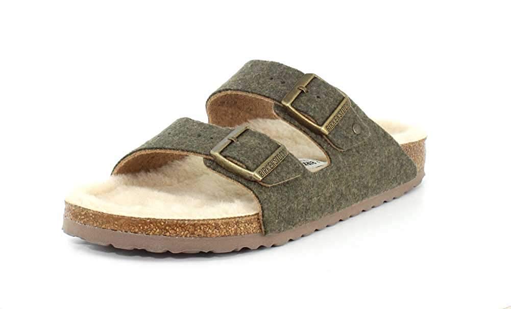 Birkenstock Women's Arizona Shearling Sandals - Soft Wool Lined Comfort Slides for Home, Travel & Casual Wear | Cozy Winter House Slippers & Comfortable Walking Shoes