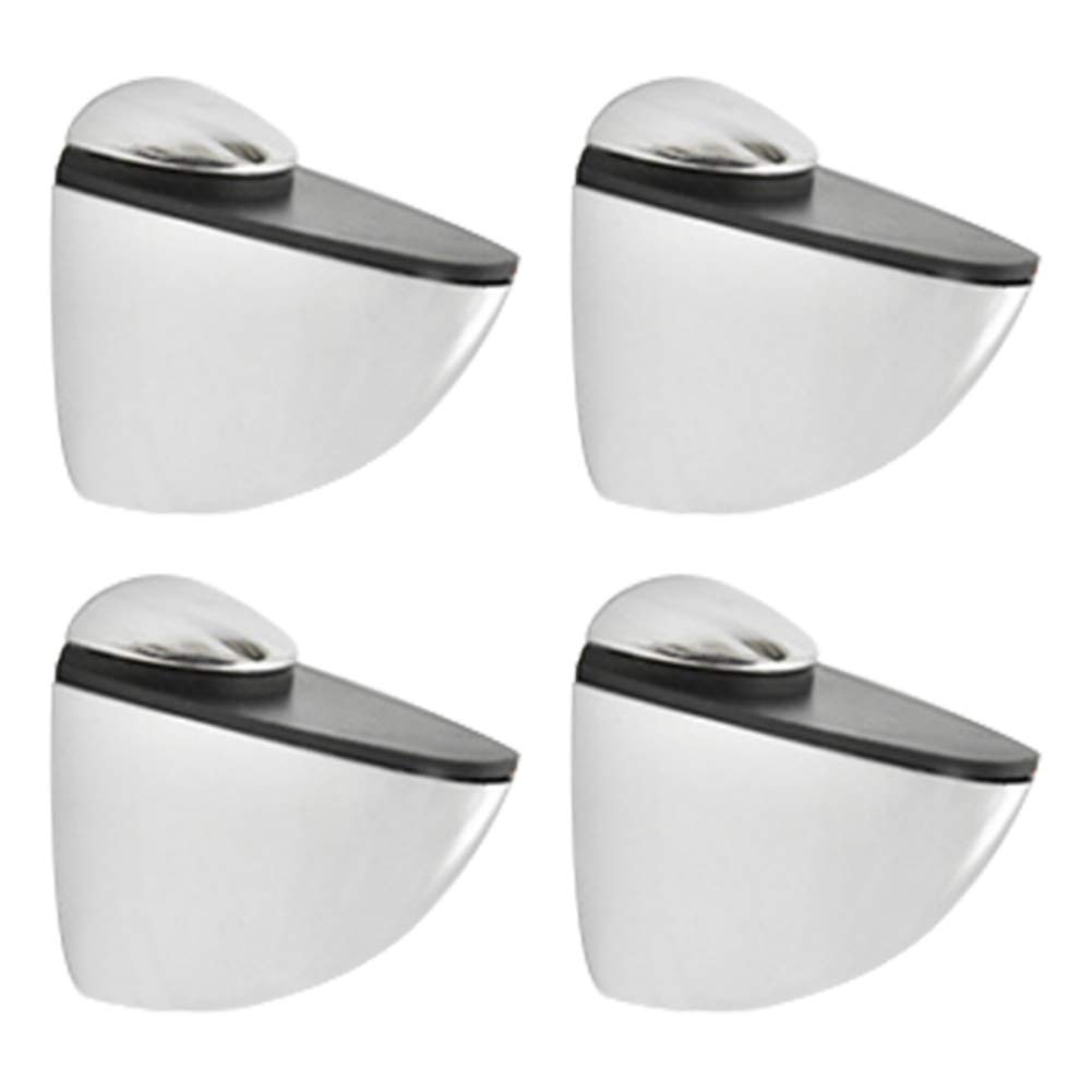 MroMax 4Pcs Adjustable Shelf Brackets for Wood/Glass - Heavy Duty Zinc Alloy Wall Mounted Supports (3-15mm Thickness) - Eagle Beak Design with Glossy Finish - Perfect for Kitchen, Bathroom, Living Room Shelving & Display Units