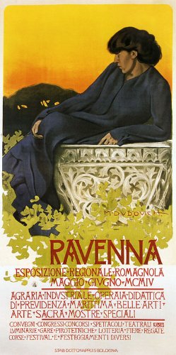 Vintage Italian Travel Poster - Ravenna Canal to Adriatic Sea Art Print on Canvas 8x16 Inch - Perfect for Home Decor, Office & Travel Enthusiast Gifts