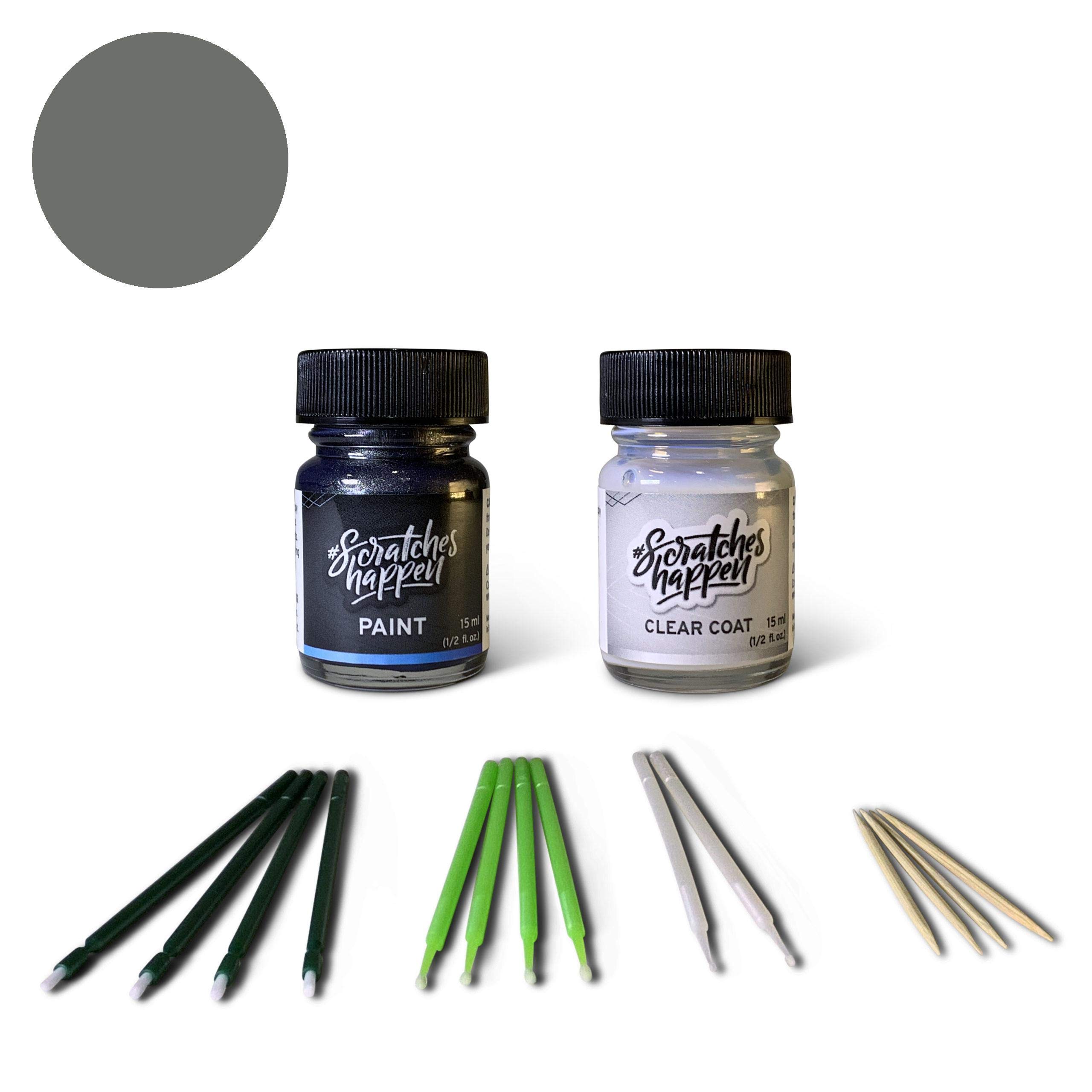 ScratchesHappen Exact-Match Touch Up Paint Kit - Triathlon Gray (N9S) for Hyundai - Paint + Clear Coat - Car Scratch Repair for Hyundai Vehicles - Perfect for Small Chips & Scratches