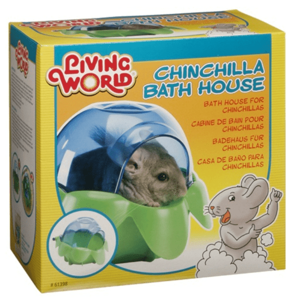 Living World Chinchilla Bath House - Dust Bath for Small Pets, Hamster & Gerbil Sand Bathing House - Perfect for Cage Accessories & Small Animal Enrichment