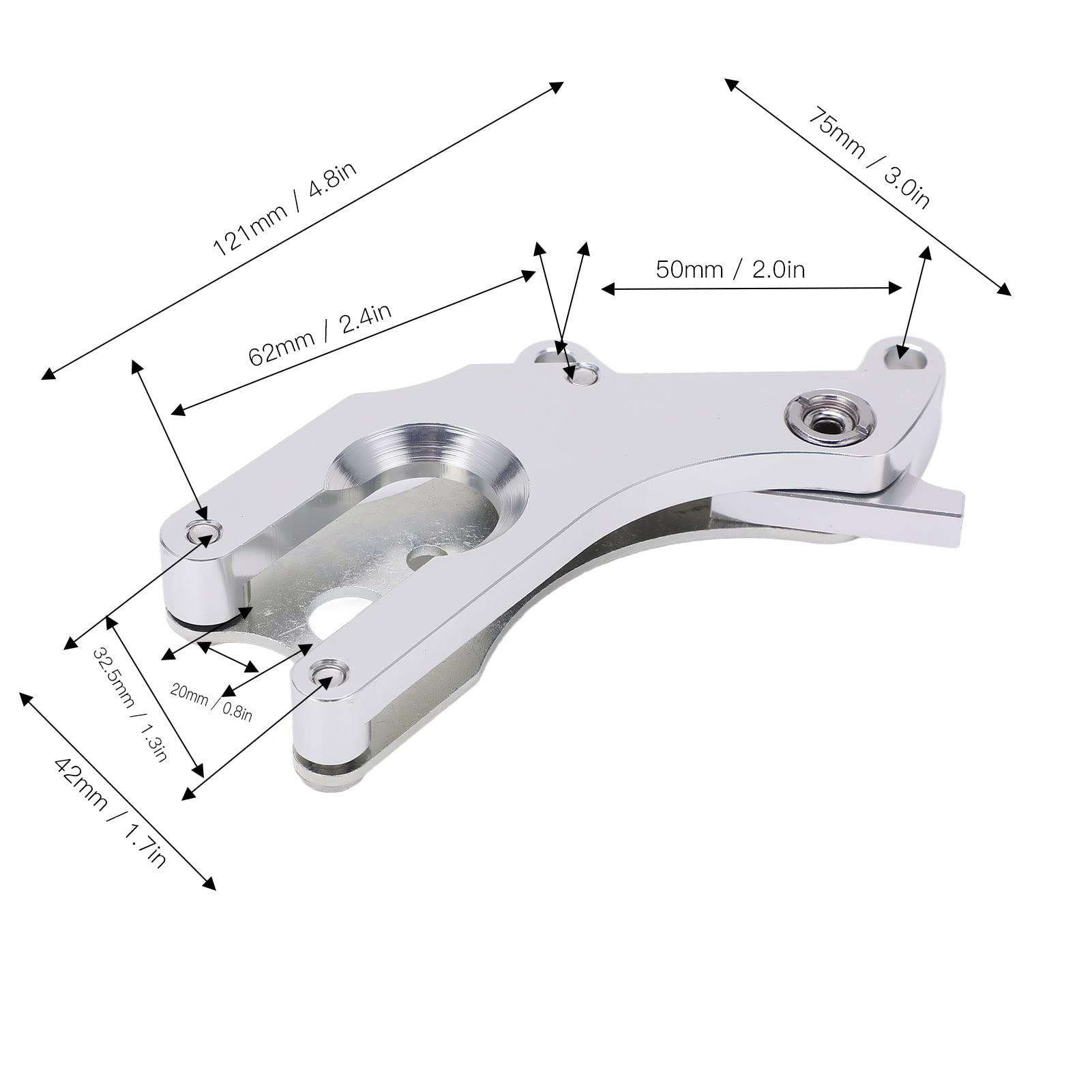 **Bike Disc Brake Adapter - Mountain & Road Bike Disc Brake Conversion Kit (Silver) | Compatible with Cycling, Commuting & Off-Road Adventures**