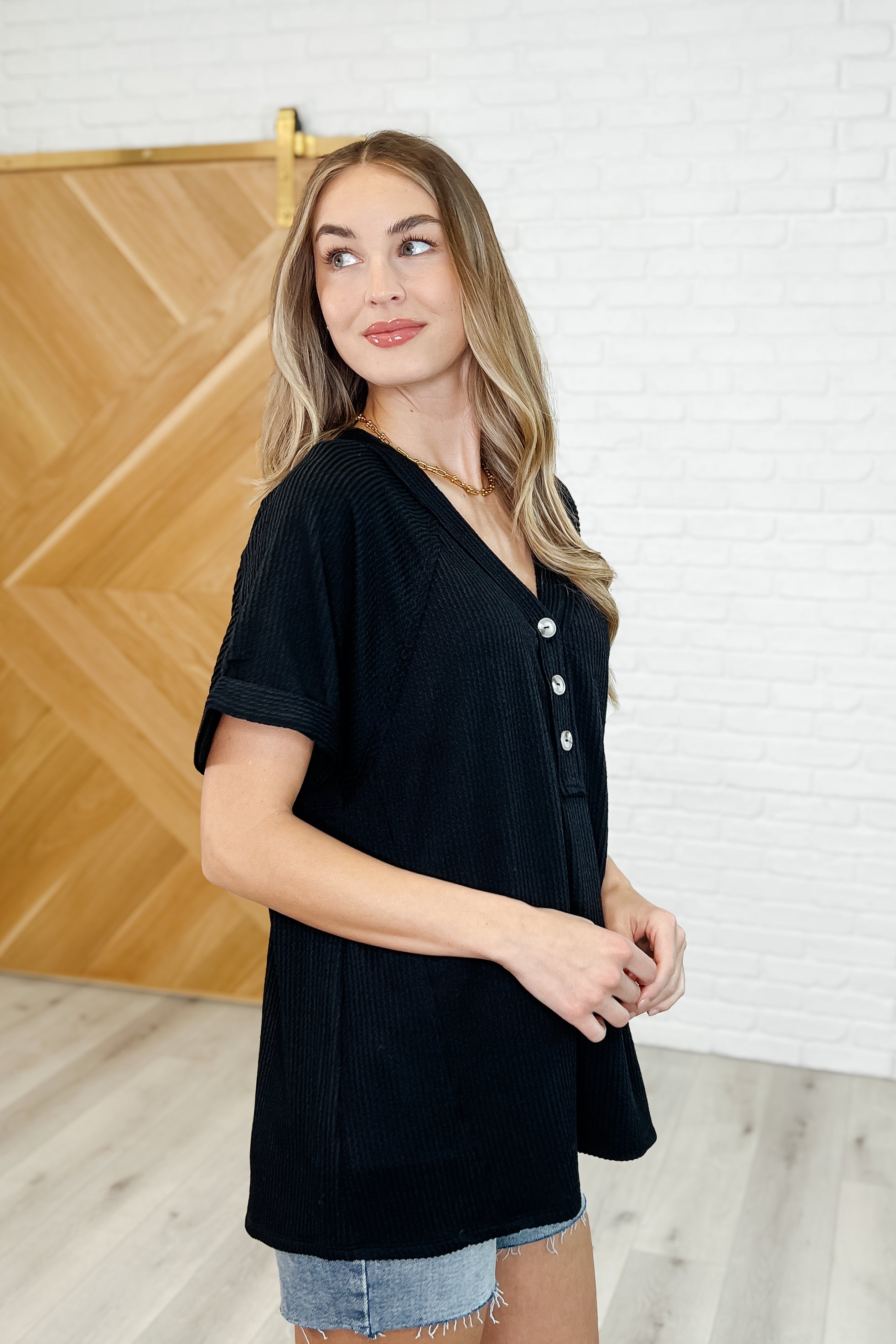 Plain and Sassy V Neck Tee in Black - Women's Casual Basic T-Shirt for Everyday Wear | Perfect for Layering, Work, and Weekend Outfits