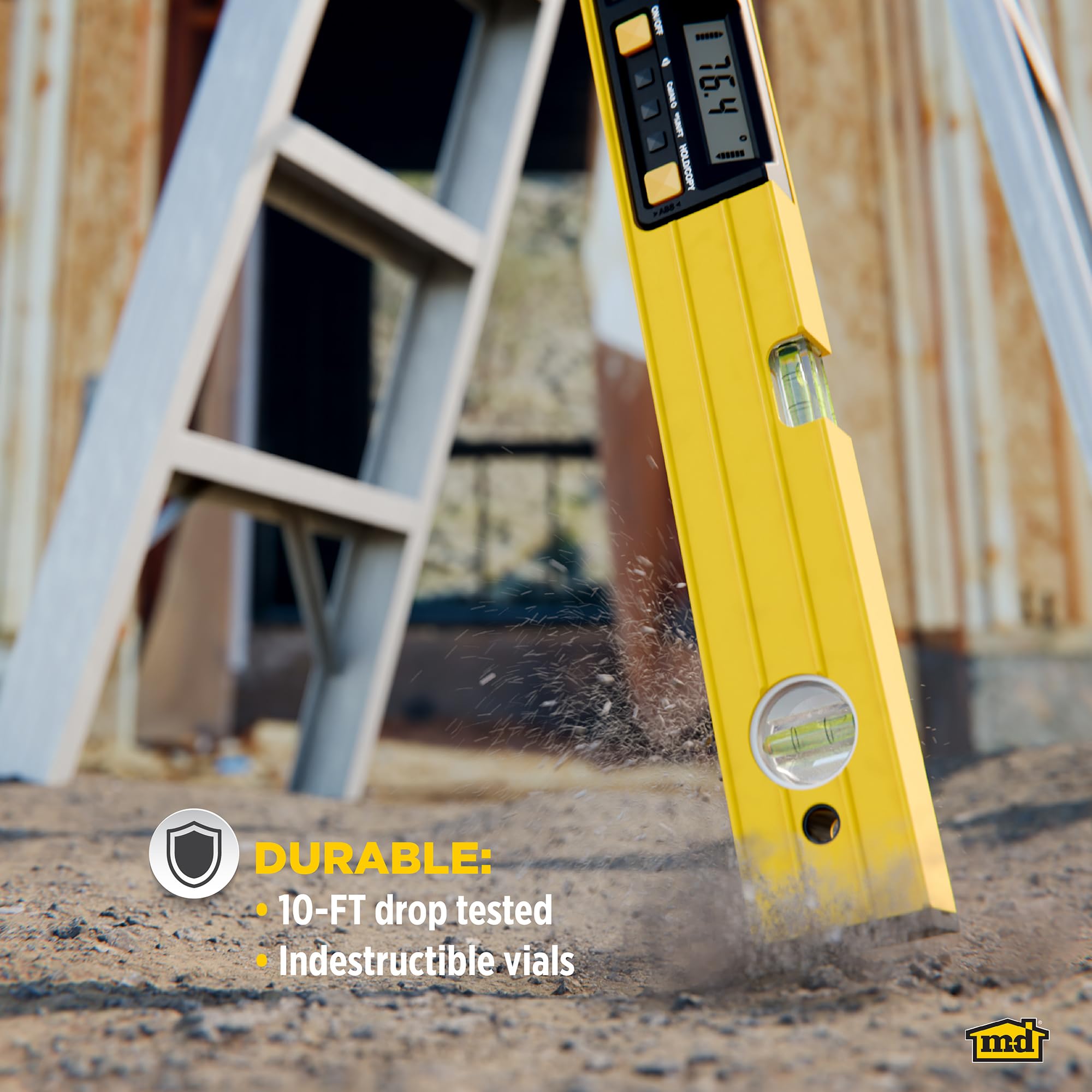 M-D Building Products 92296 SMARTTOOL® 48 Inch Digital Level - High Precision LCD Angle Finder with Audible Alerts, Water Resistant, Durable Aluminum Frame for Construction, Carpentry & DIY Projects