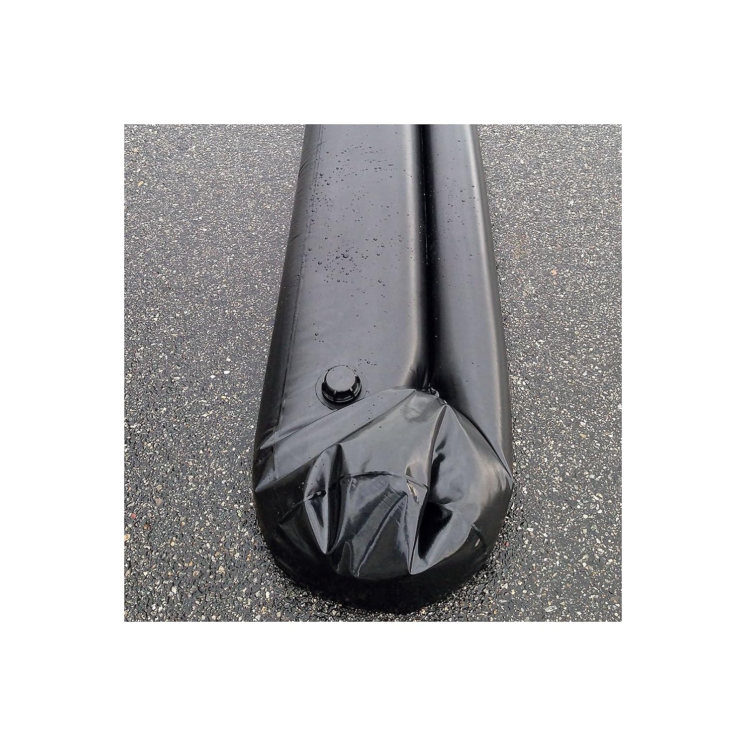 Quick Dam Water Filled Flood Barrier - 10in High x 20ft Long Water Curb for Flood Protection (1-Pack) - Perfect for Basements, Driveways & Emergency Flood Control