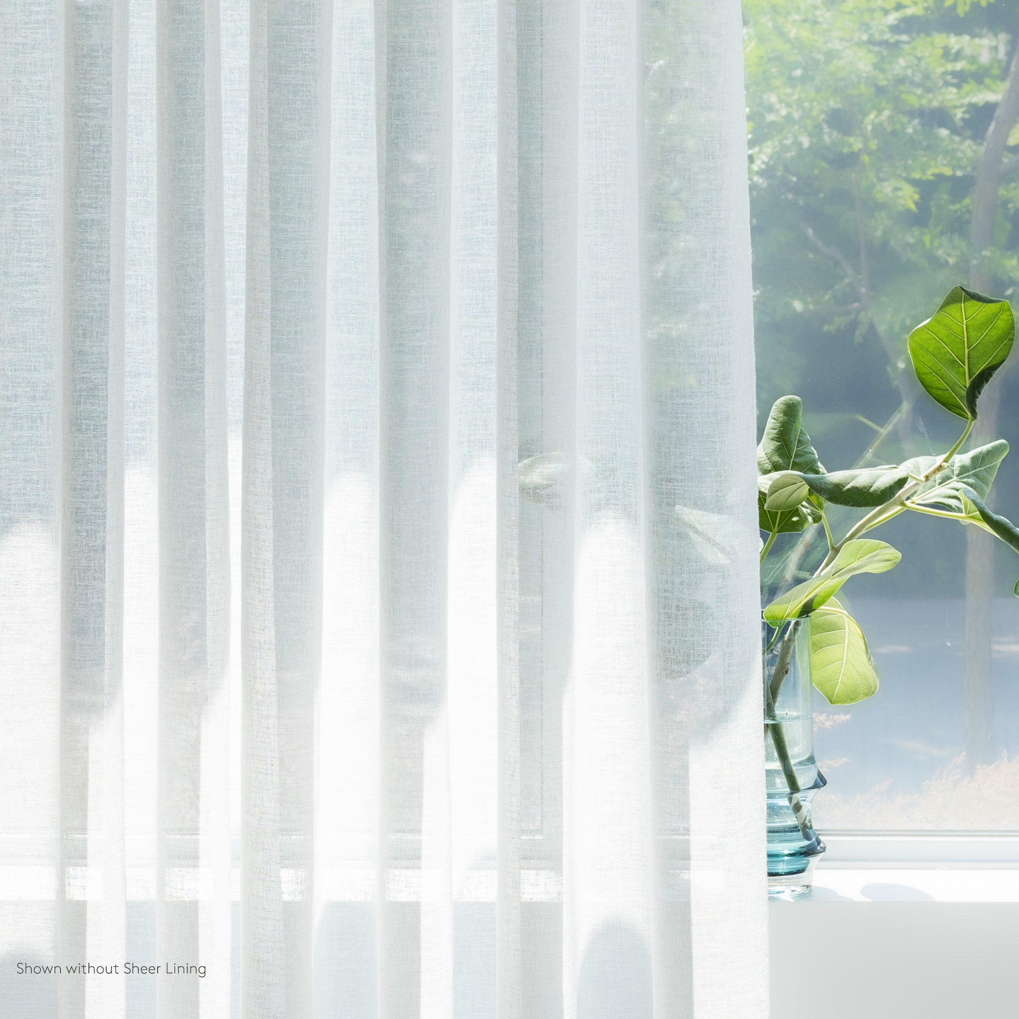 Palermo Double Width Sheer Fabric - Cloud White | Premium Voile Curtain Material for Living Room & Bedroom Windows