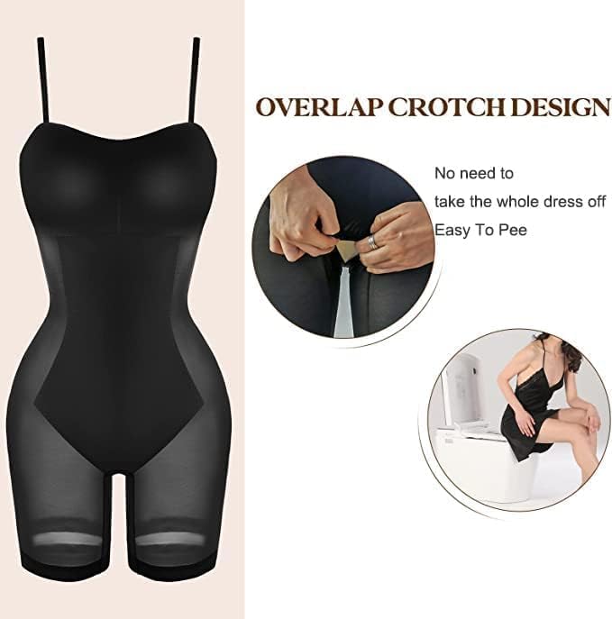 Popilush Women's Long Sleeve Bodycon Midi Dress with Built-in Bra - Tummy Control Shapewear for Cocktail Parties, Night Out, Date Night & Special Occasions