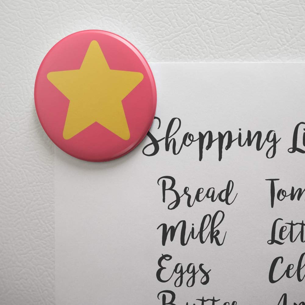 Steven Universe Steven Star Kitchen Refrigerator Magnet - Fun Cartoon Character Button Magnet for Fridge, Locker & Office Decor - Perfect for Fans and Gift Giving