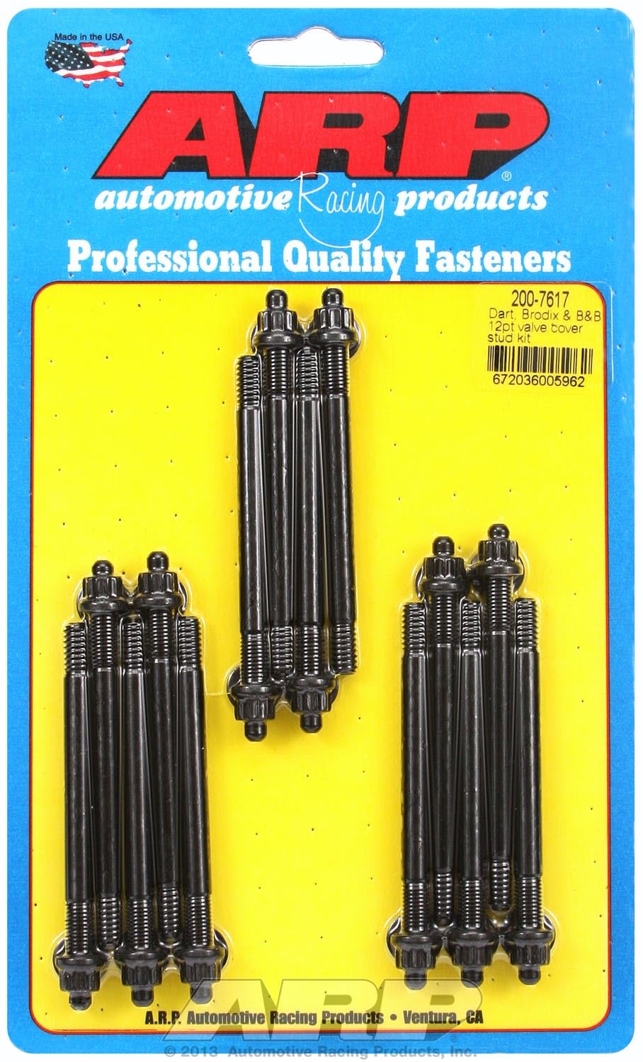 ARP 200-7617 Valve Cover Stud Kit - 14-Piece Set for Cast Aluminum Covers with 12-Point Head | Perfect for Engine Repair & Performance Upgrades