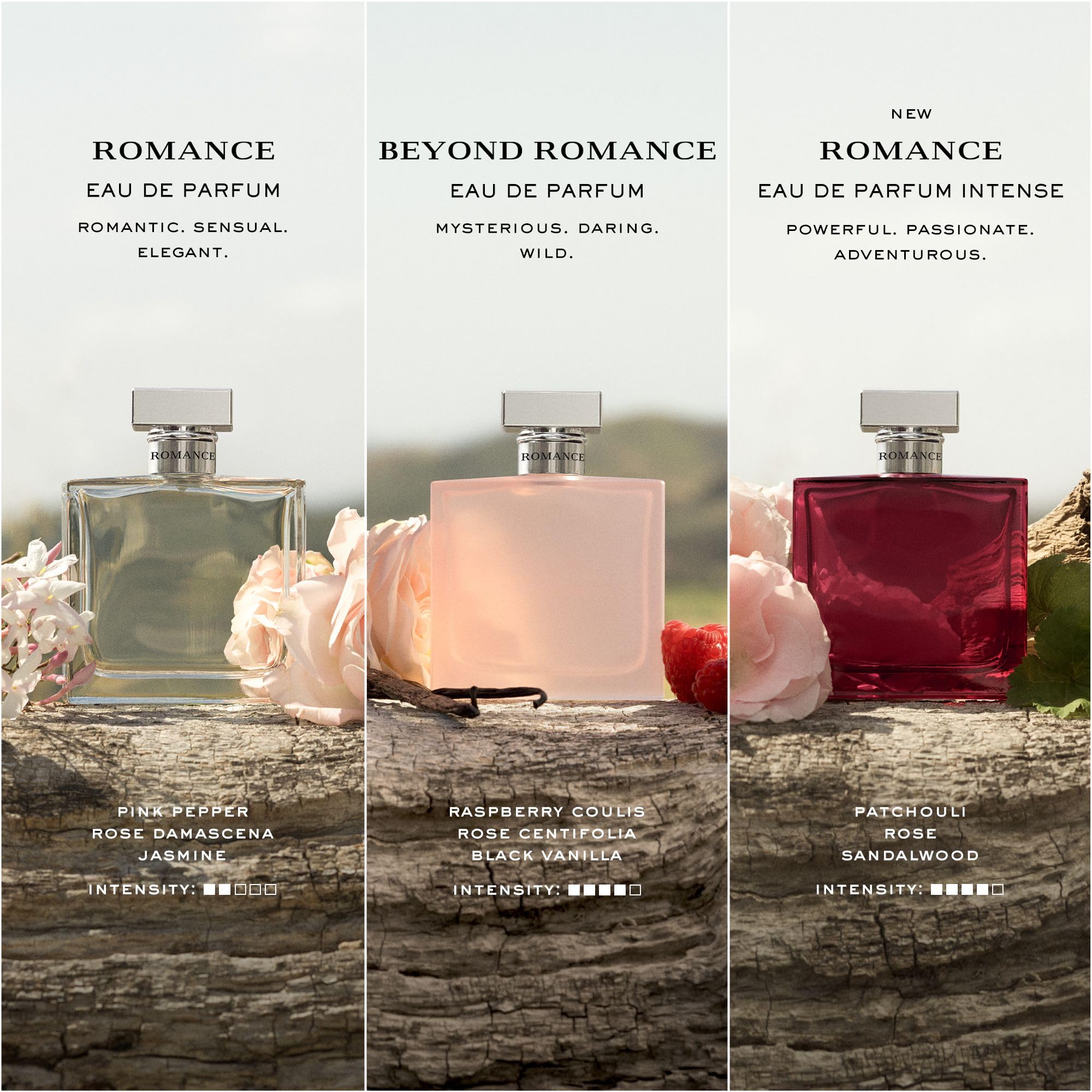RALPH LAUREN Romance Women's Perfume Gift Set - Full Size 1 Fl Oz Eau de Parfum + Travel Size 0.34 Fl Oz Romance Intense | Romantic Date Night, Anniversary Gift, Valentine's Day Present for Her