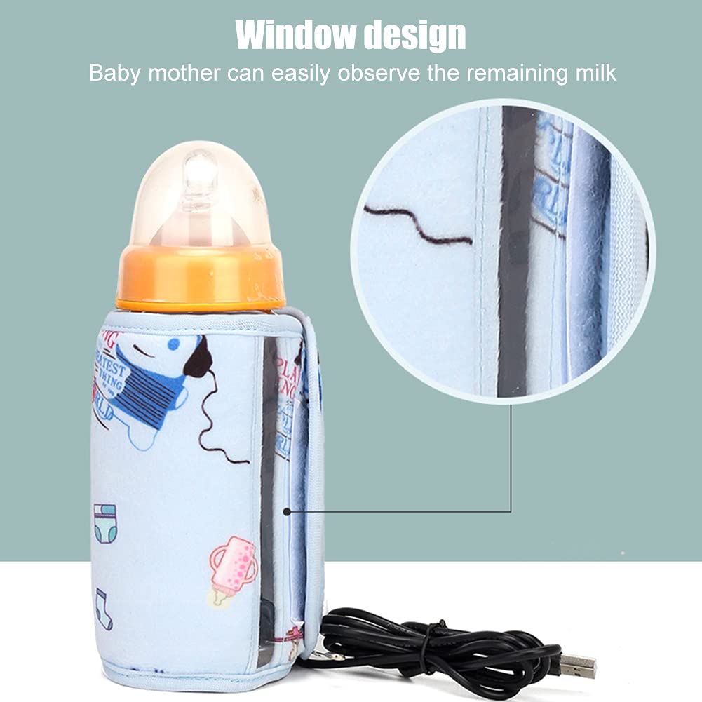USB Portable Baby Bottle Warmer - Washable Milk Warmer & Temperature Keeper for Infants - Perfect for Home, Travel, Car & On-the-Go Feeding