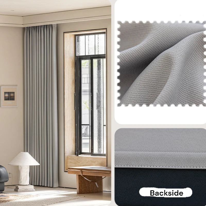 Amina Chenille Blackout Curtains - Thermal Insulated Custom Window Drapes for Bedroom & Living Room - Noise Reducing & Light Blocking for Better Sleep & Privacy