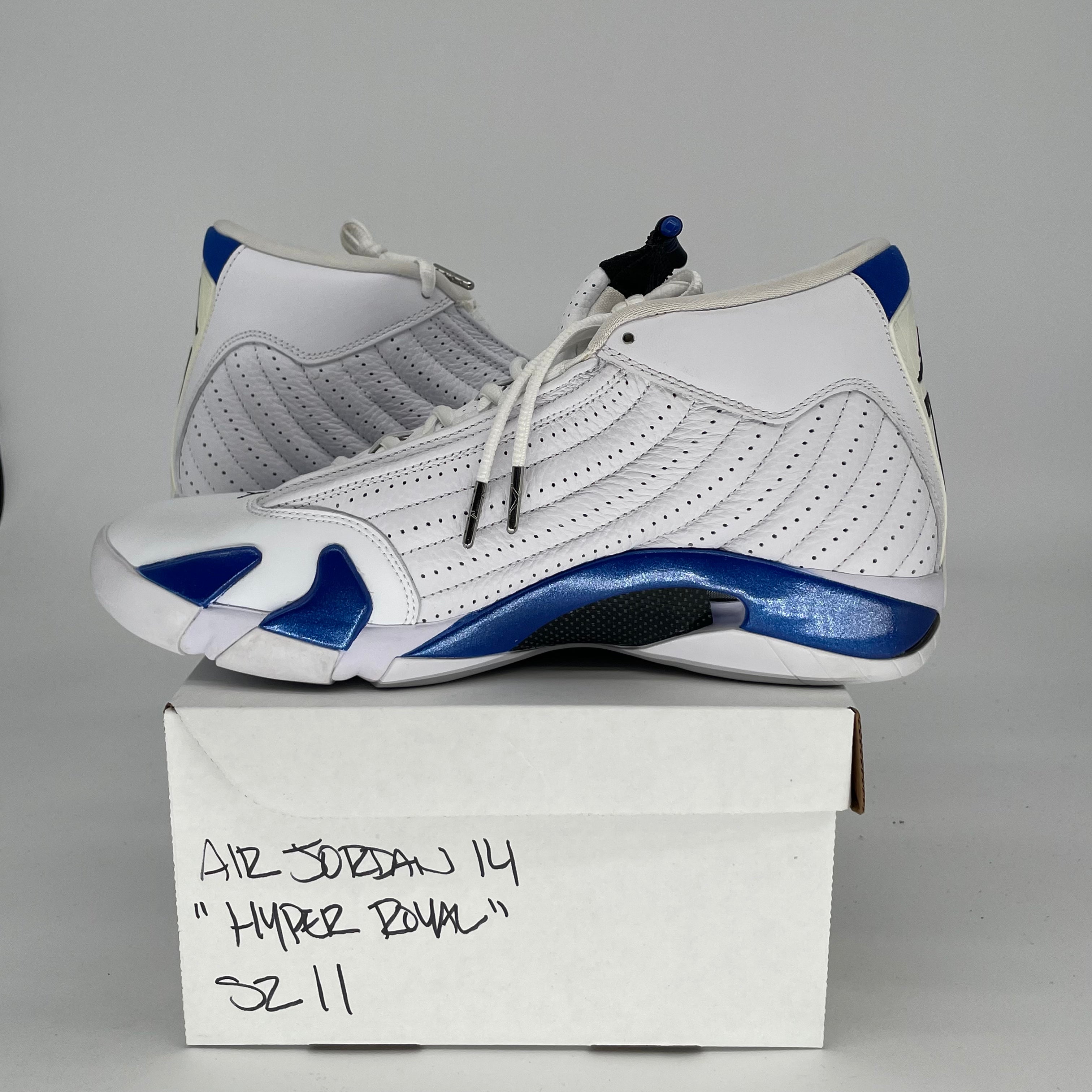 AIR JORDAN 14 HYPER ROYAL Basketball Shoes - Men's Size 11/Women's Size 12.5 - Style 487471-104 - Perfect for Streetwear & Court Performance