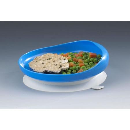 Non-Slip Scooper Plate with Strong Suction Cup - Perfect for Baby Led Weaning & Toddler Mealtime - BPA-Free Silicone Feeding Tray for High Chair or Table Use