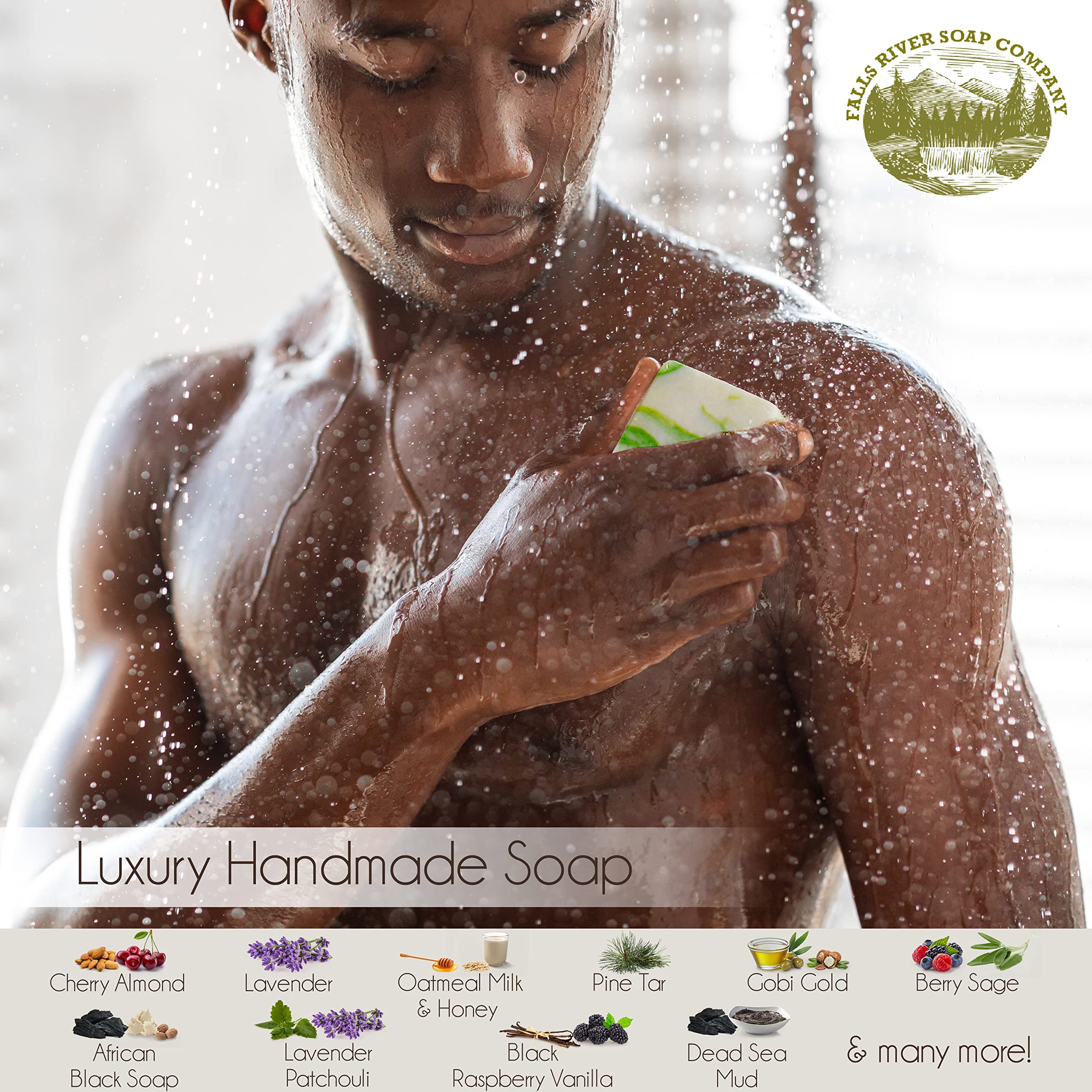 Organic Lavender Castile Soap Bar [5 oz] - Natural Handmade Soap with Essential Oils, Glycerin, No Phthalates, Palm Oil or Parabens | Moisturizing & Refreshing for Sensitive Skin | Perfect for Daily Face & Body Wash, Spa Day, Gift Sets