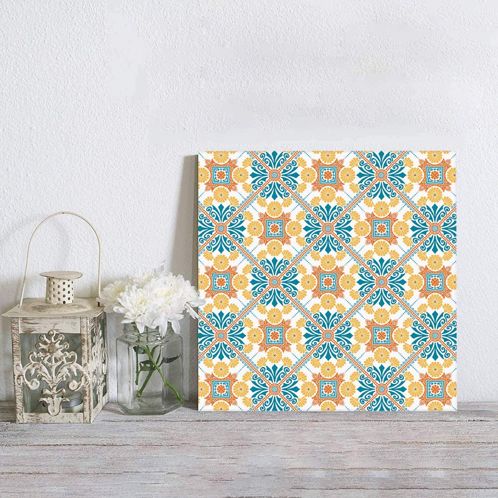 Acrylic Paint by Numbers Kit for Adults & Kids - DIY Floral Canvas Painting 20x20 Inch, Non-Fading Wall Art Decor with Classic Gorgeous Patterns | Perfect for Home Decor, Gift Giving & Relaxation Therapy
