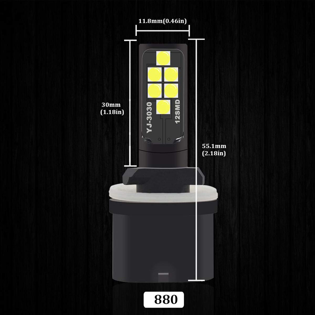 SOCAL-LED 2x 880 893 899 LED Fog Light Bulbs for Powersports - 3030 SMD Ultra Bright Purple DRL Daytime Running Lights - Perfect for ATV, UTV, Motorcycle & Off-Road Vehicles