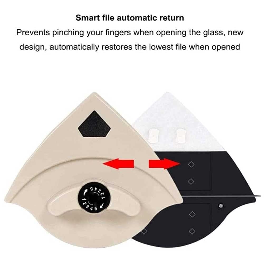 Double Sided Magnetic Window Cleaner - Strong 3-25mm Thickness Glass Cleaning Tool for High Windows, Mirrors & Shower Doors - Indoor/Outdoor Use for Homes, Offices & Commercial Buildings