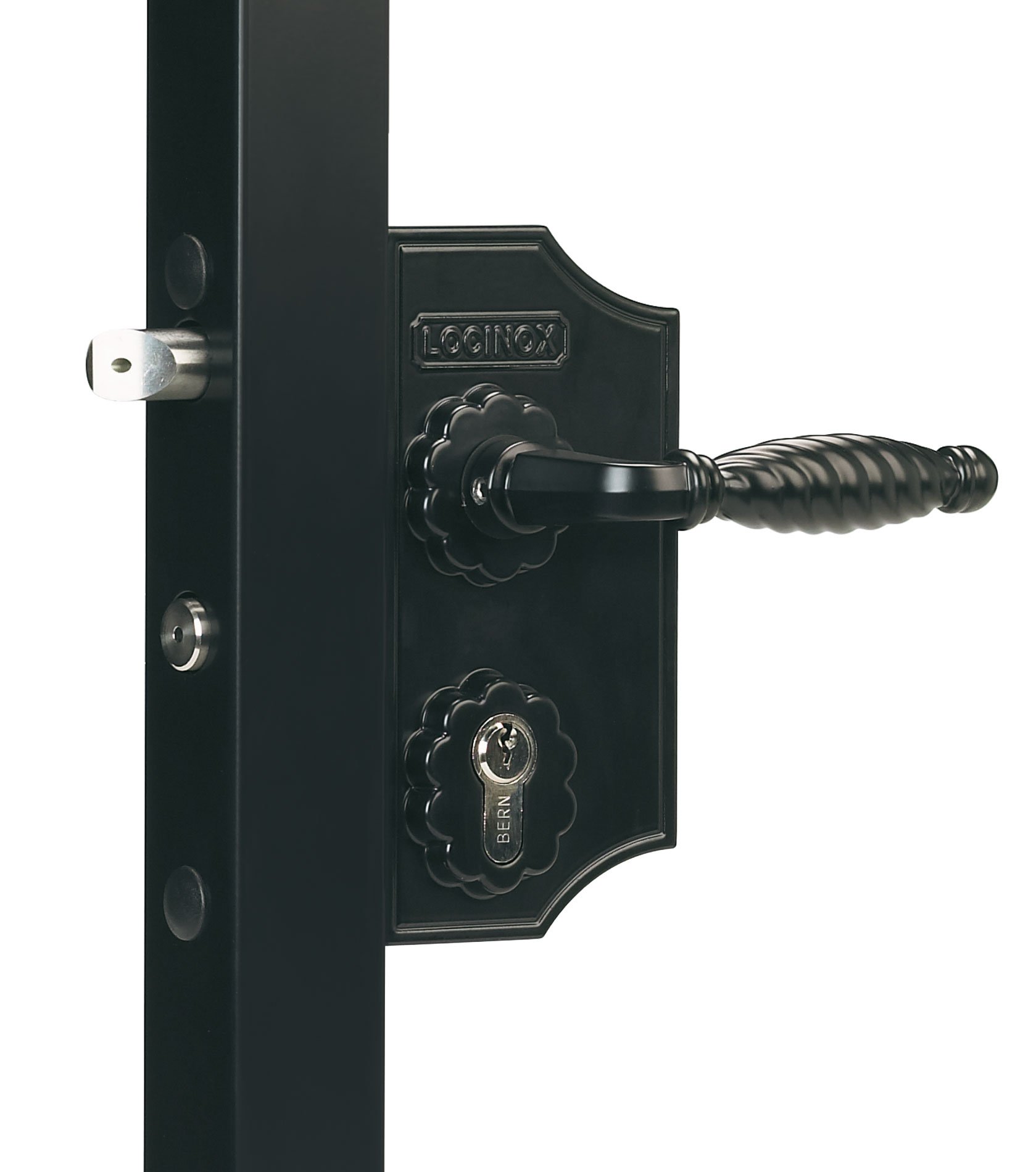 Heavy Duty Wrought Iron Padlock - Large Black Security Lock (40mm to 60mm) for Gates, Fences, Storage Units & Outdoor Use