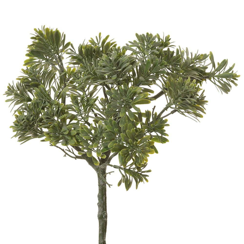 12 Pack Artificial Podocarpus Leaf Plants - Realistic Green & Gray Faux Greenery for Home Decor, Office, Wedding Centerpieces & Party Arrangements