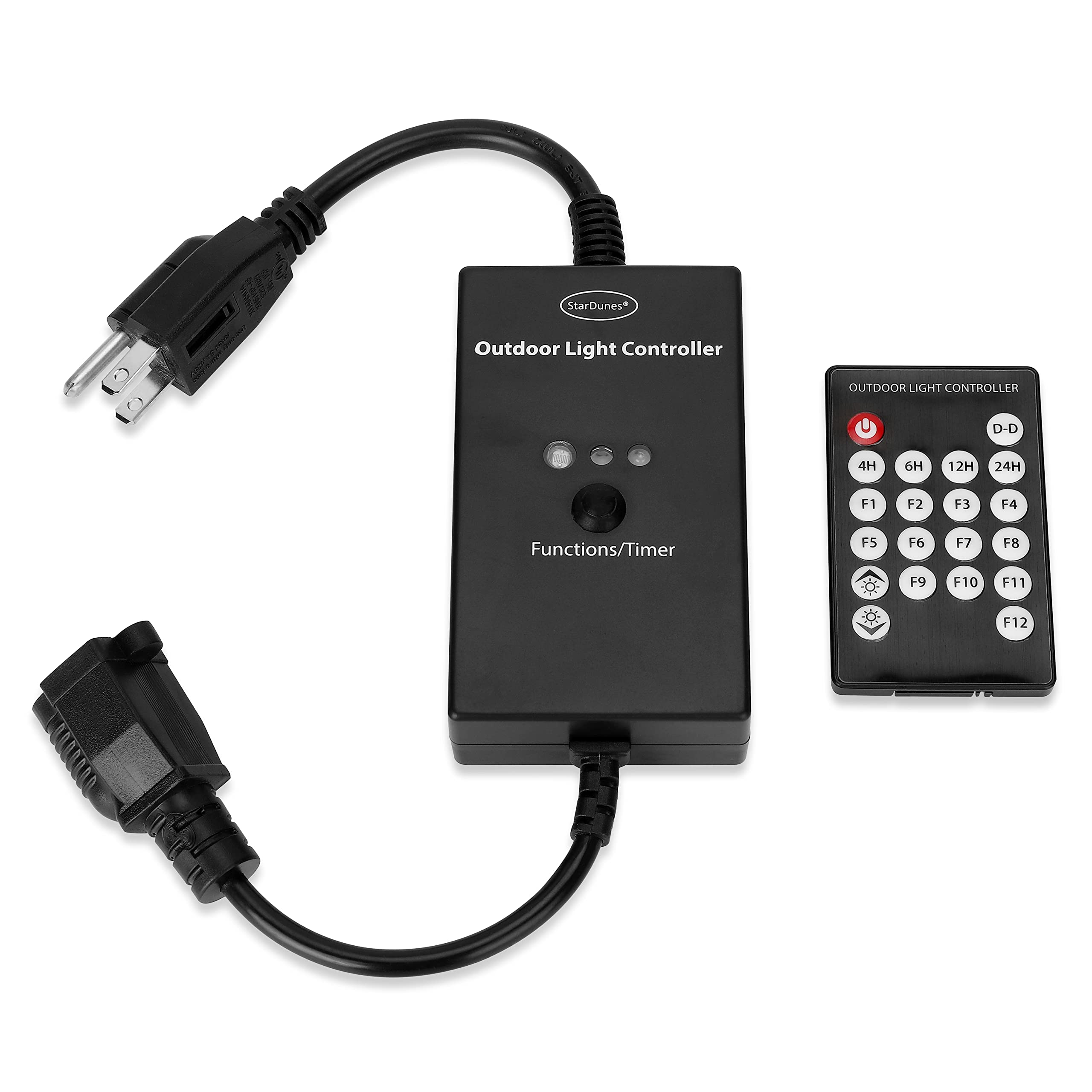 Commercial Grade Outdoor Light Controller for Patio, Yard, Holiday & Party Lights - Perfect for Christmas Decorations, Garden Lighting & Backyard Events