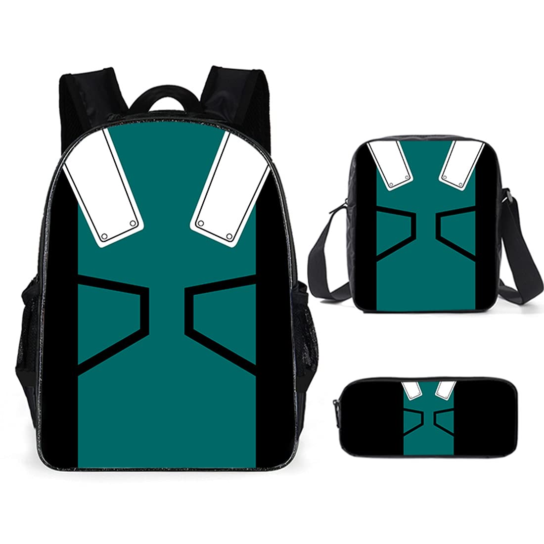 Boku No Hero Anime Backpack Set - 3 PCS School Bags for Kids & Teens | Perfect for School, Travel, and Anime Conventions