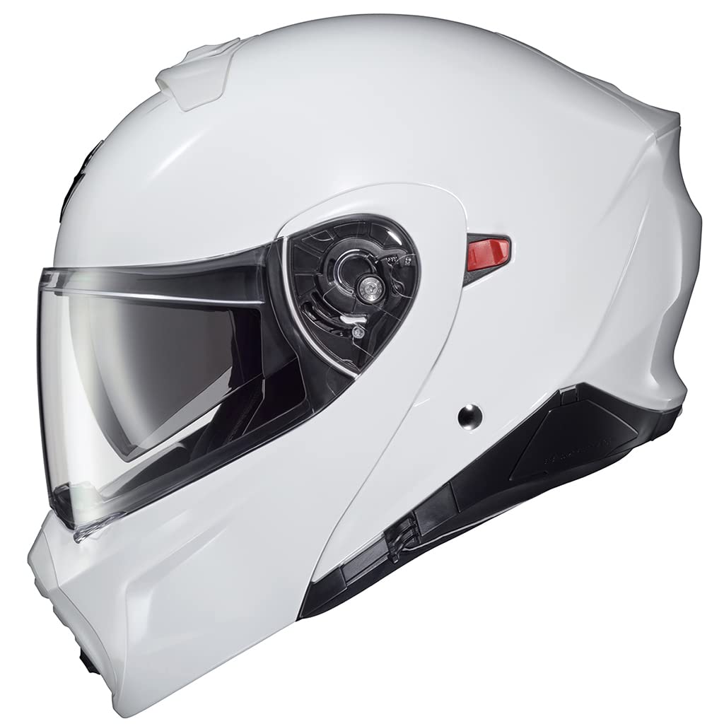 ScorpionEXO GT930 Open Full Face Motorcycle Helmet - DOT & ECE P/J Certified - Bluetooth Ready with Speaker Pockets - Gloss White (Small) - Ideal for Street Riding, Commuting & Adventure Touring