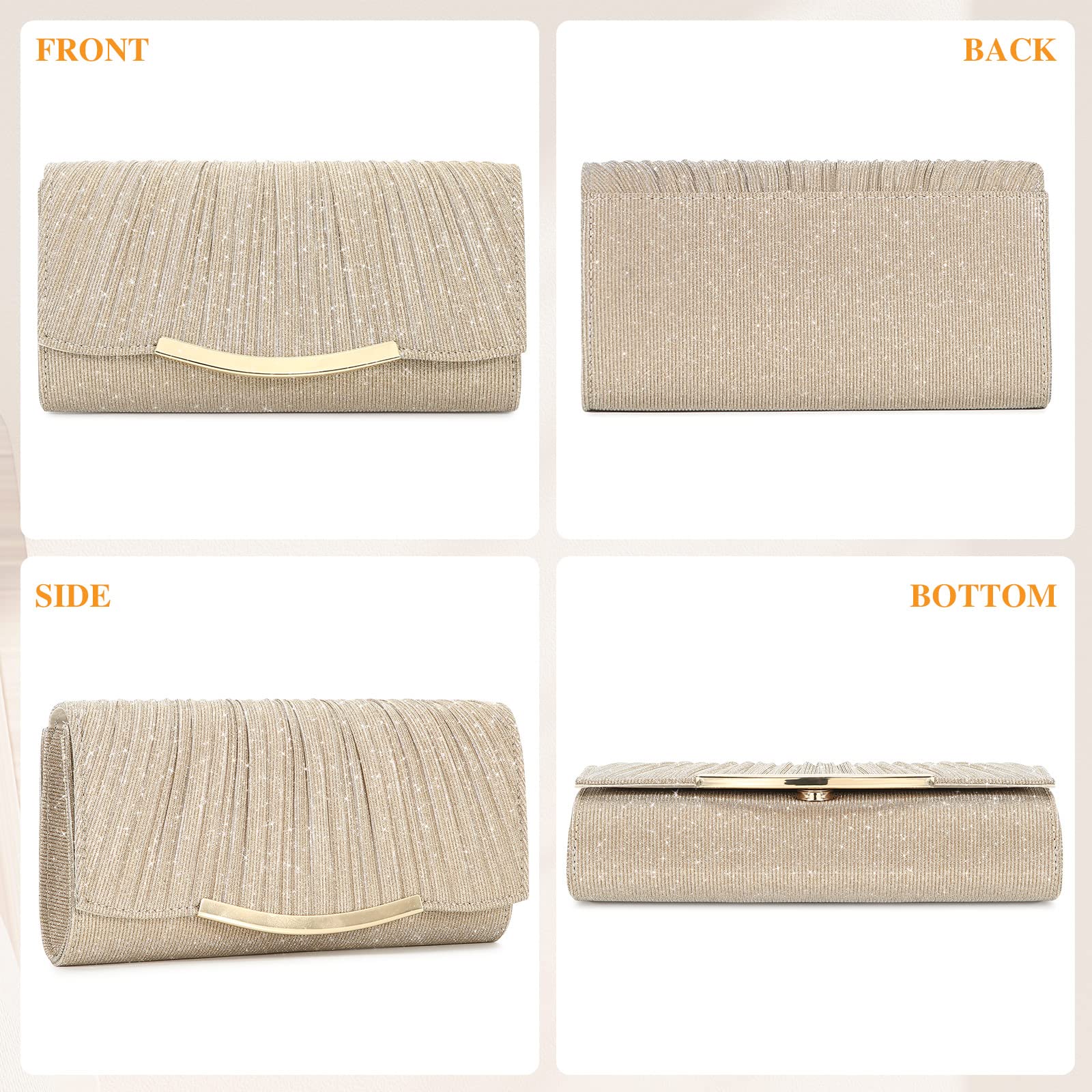 UBAYMAX Women's Evening Clutch Purse - Elegant Crossbody Handbag for Prom, Wedding, Party & Engagement | Perfect for Formal Events & Special Occasions