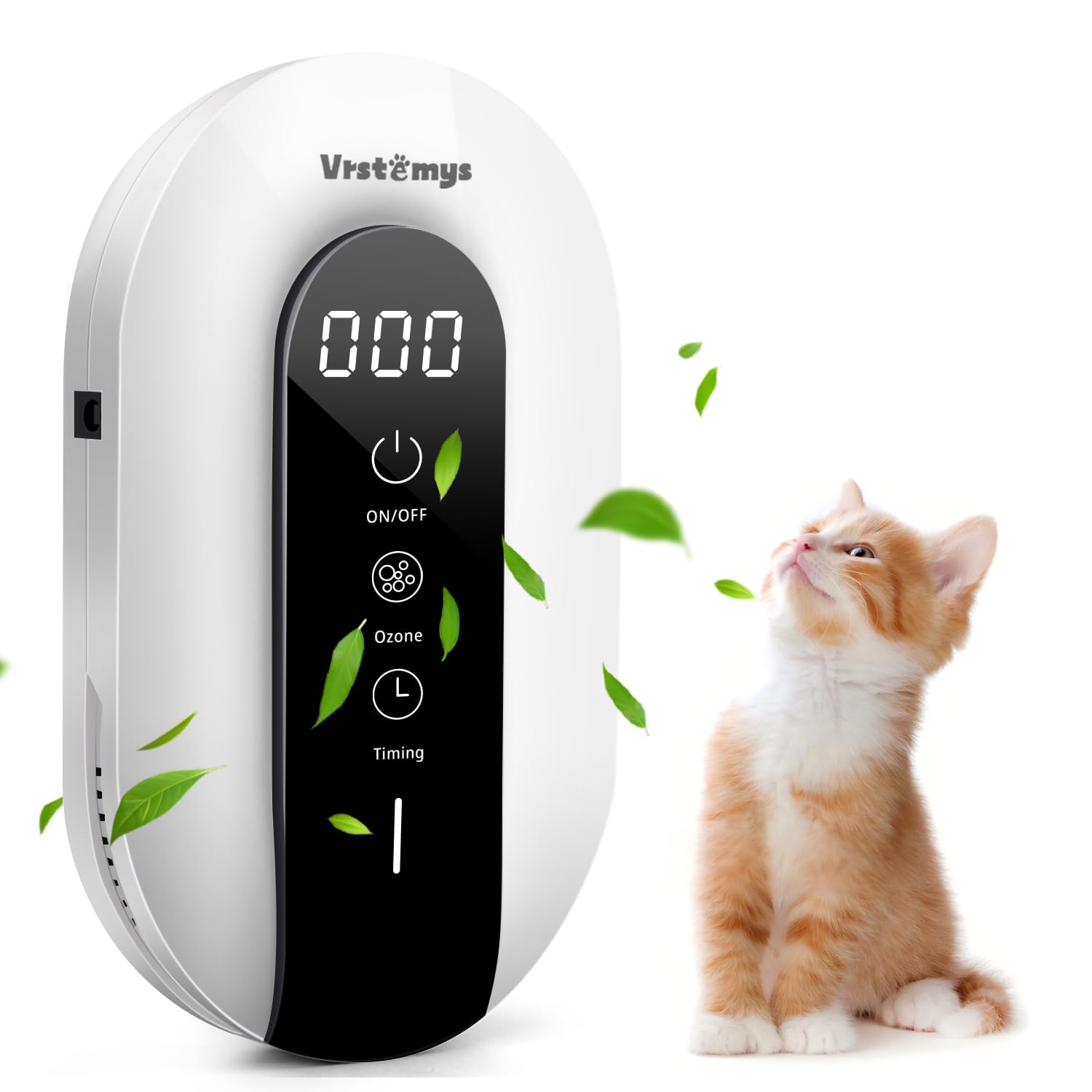 Ozone Odor Eliminator for Strong Smells - Cat Litter Deodorizer & 99% Effective Air Purifier - Eliminates Pet, Smoke & Household Odors - Ideal for Small Spaces, Bathrooms & Closets