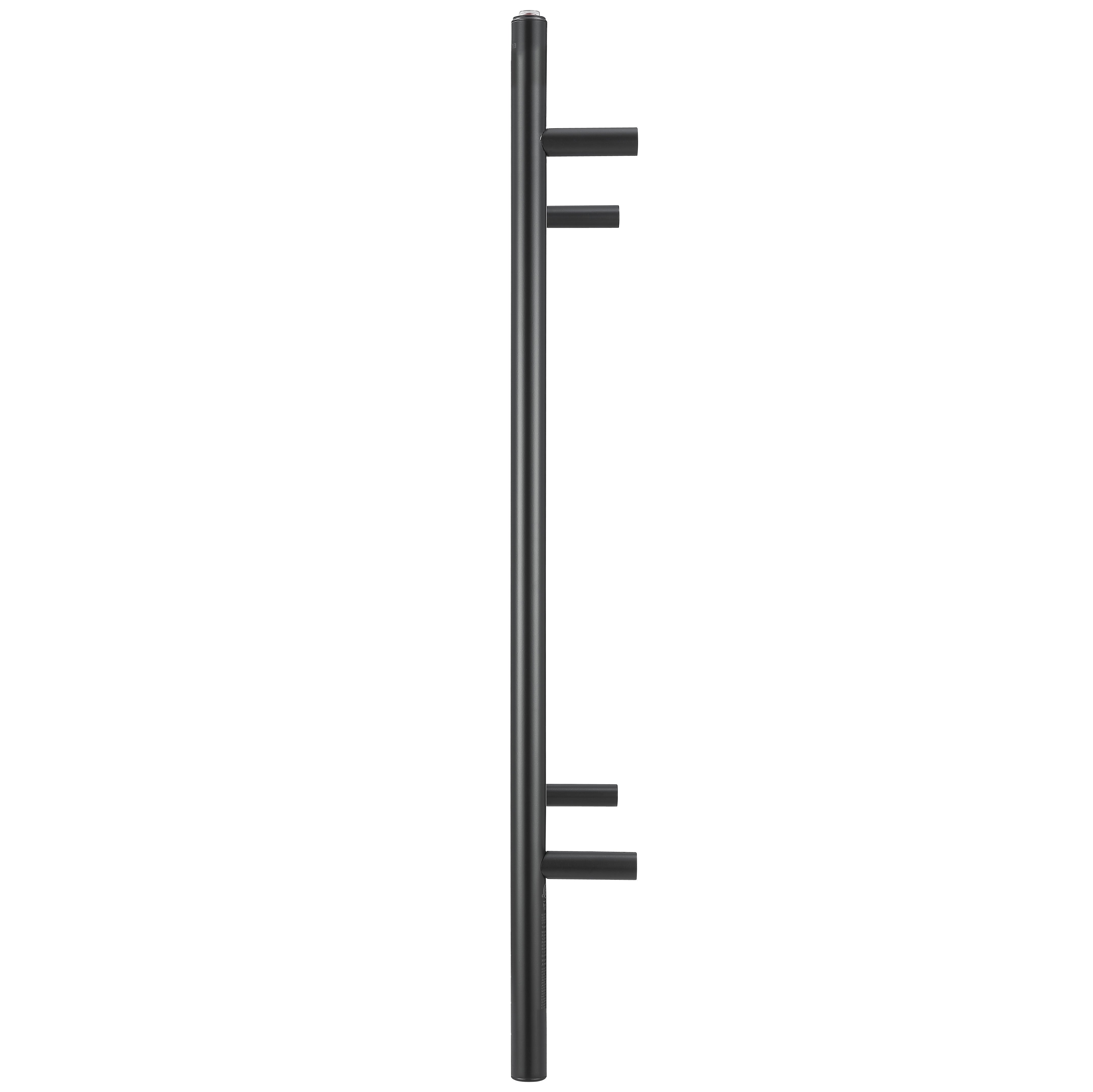 Ancona Novara Matte Black 10 Bar Wall Mounted Towel Warmer with WiFi Timer - Luxury Bathroom Heated Towel Rack for Spa, Hotel & Home Use