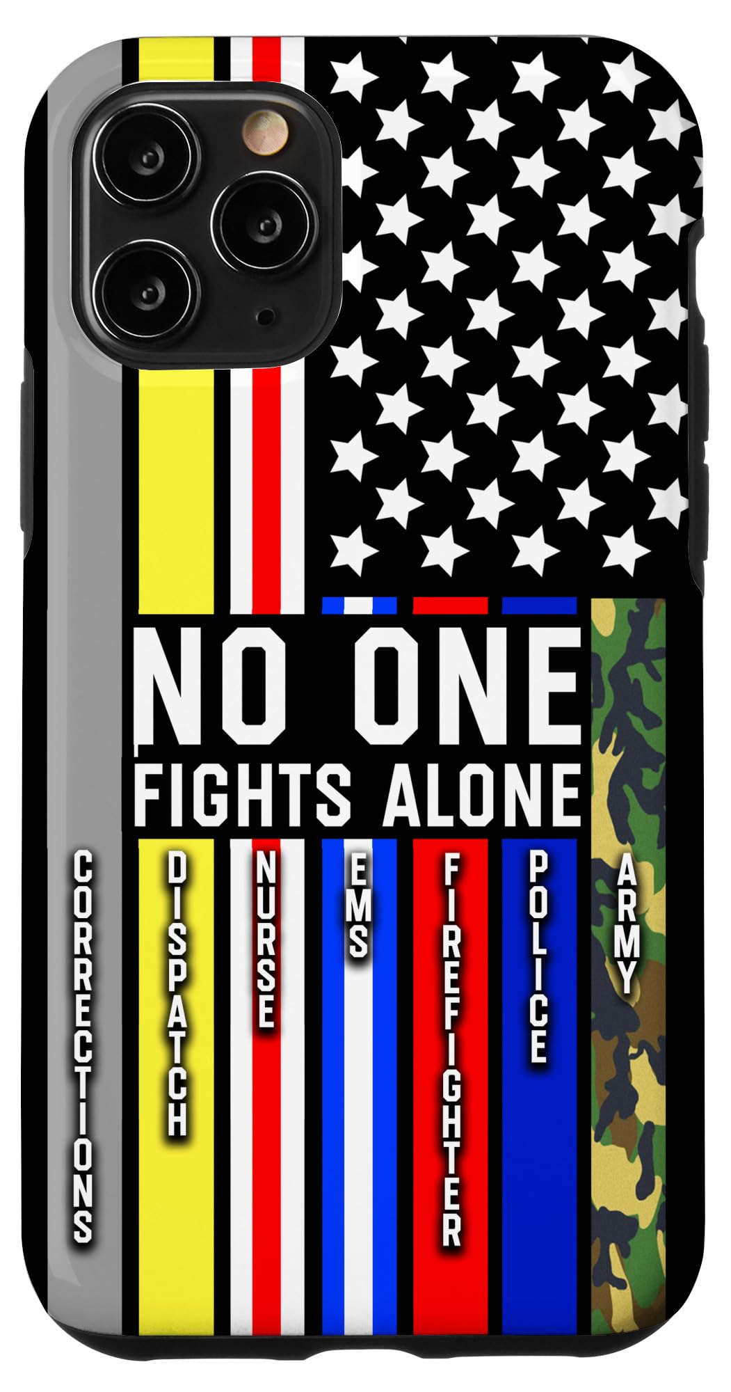 iPhone 11 Pro Case - Thin Line USA Flag Design for Police, Military & Nurses | Durable Protective Cover for Everyday Use & Work Scenarios