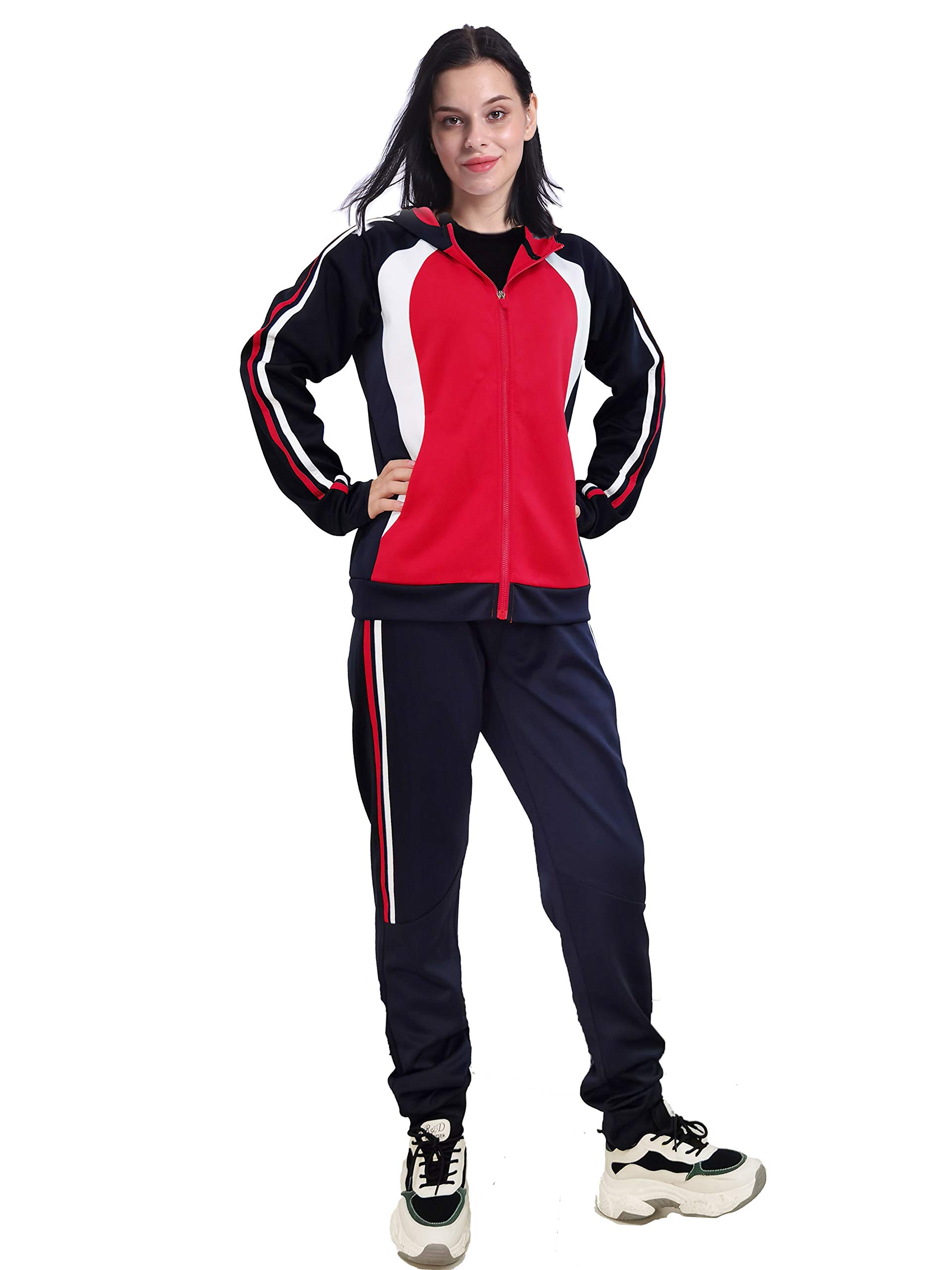 Women's Casual 2-Piece Track Suit Set - Comfortable Sweatsuit for Running, Yoga & Lounge Wear | Athletic Outfit for Gym & Everyday Fashion