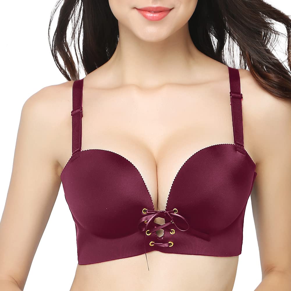 FallSweet Women's Push Up Padded & Unlined Add Two Cups Bras - Perfect for Everyday Wear, Workouts & Special Occasions