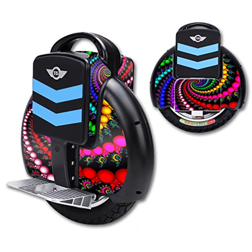 MightySkins Decorative Vinyl Wrap Cover Sticker for TG-F3 Self-Balancing Electric Unicycle Scooter - Trippy Spiral Design | Durable Protection & Custom Style for Commuting, Urban Travel & Outdoor Adventures