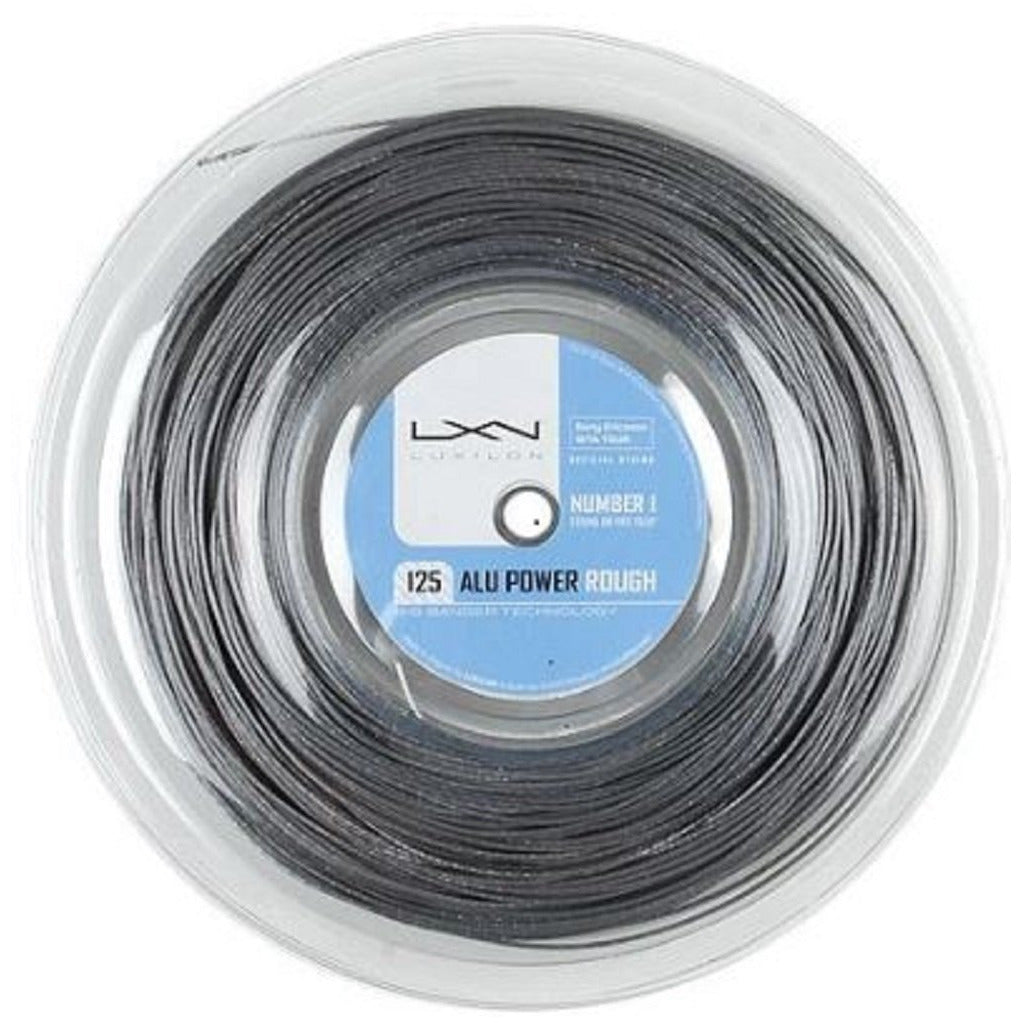 Luxilon ALU Power Rough 1.25mm 220m Tennis String Reel - Premium Polyester Tennis Racket Strings for Professional Players & Tournament Use