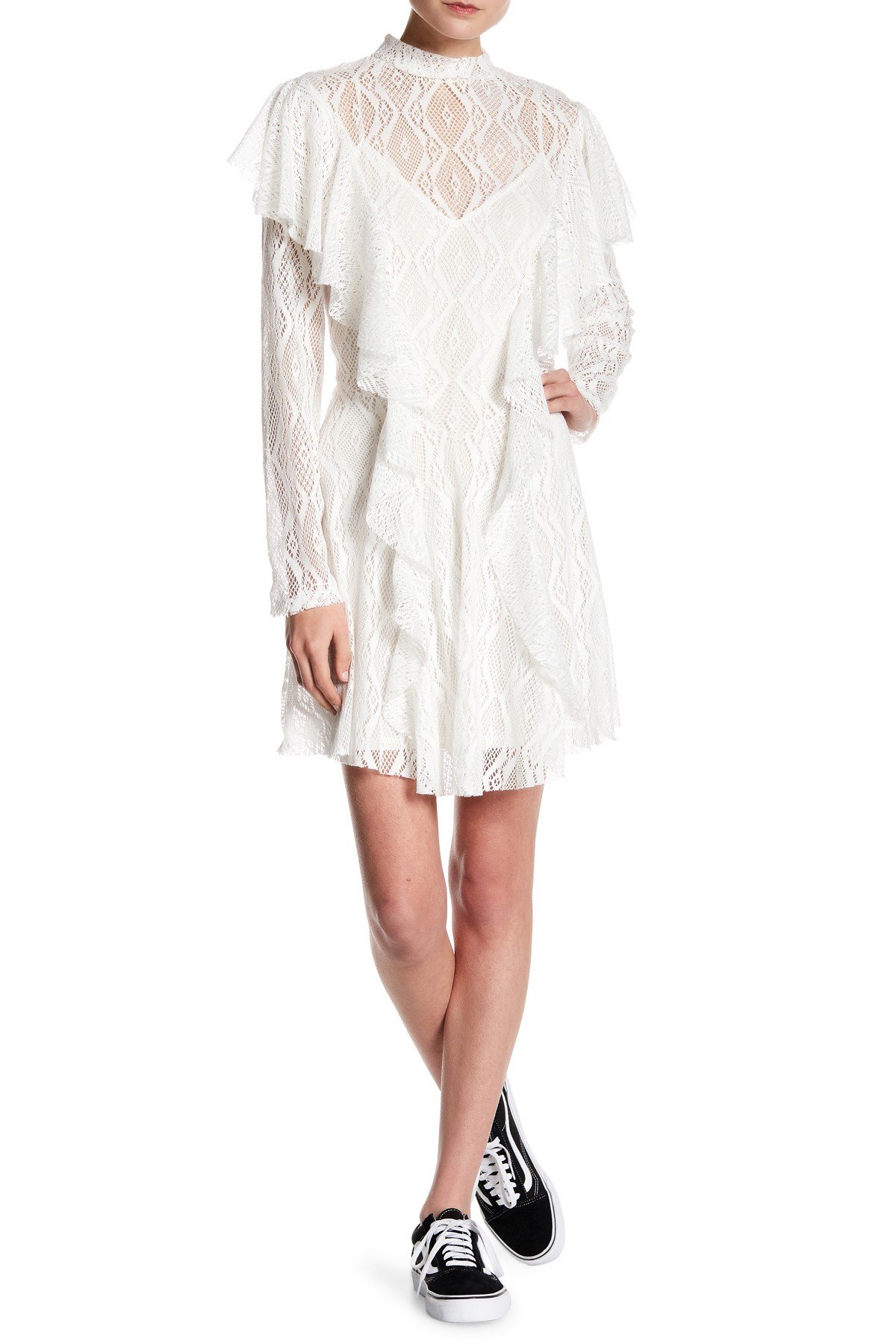 Free People Women's Rock Candy Lace Dress Ivory Small (Size 4-6) | Boho Chic Floral Maxi Dress for Weddings, Beach Vacations & Summer Parties