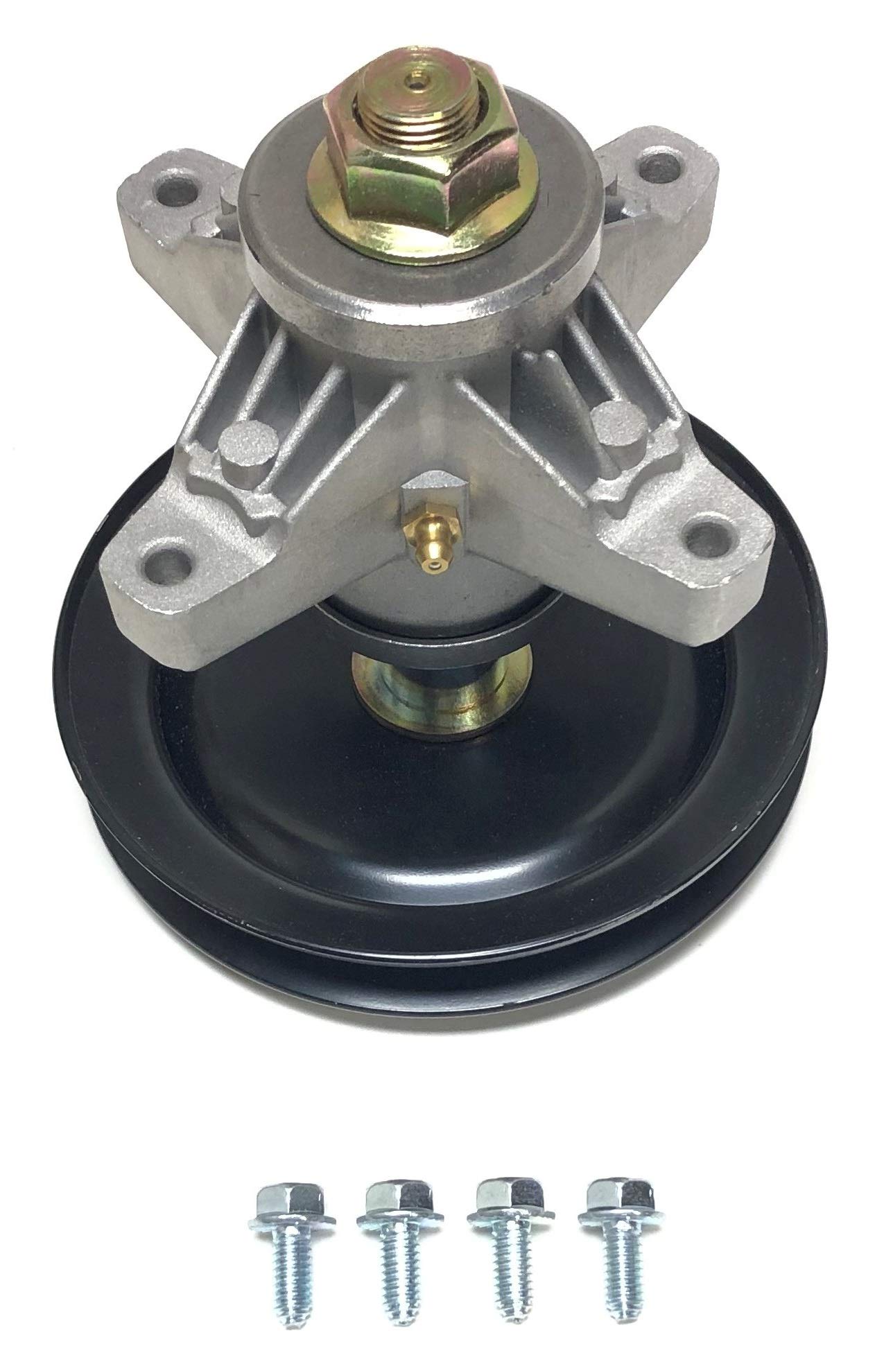 Spindle Assembly Replacement - Compatible with 618-04124A & 918-04124A - Includes 4 Self-Tapping Mounting Bolts - Perfect for Lawn Mower & Tractor Repairs