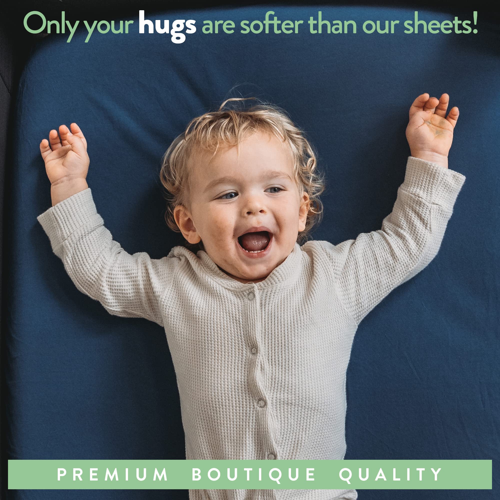 Baby Bjorn & Guava Lotus Travel Crib Fitted Sheets - 100% Soft Jersey Cotton Crib Sheets (24