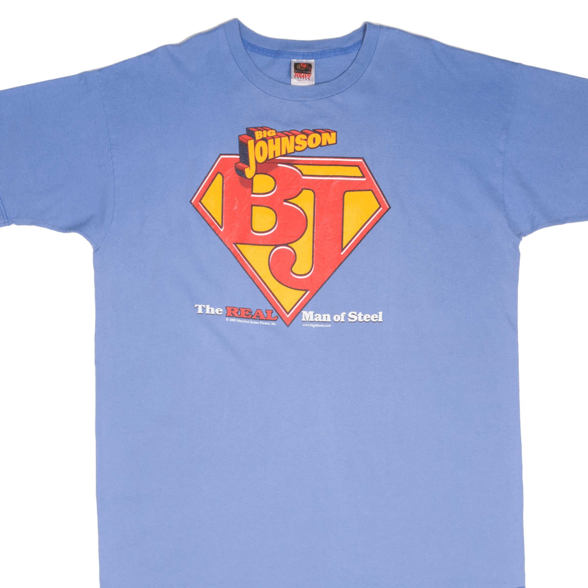 Vintage Big Johnson The Real Man of Steel T-Shirt for Men - Size XL - Comfortable Cotton Tee for Casual Wear, Gym & Outdoor Activities