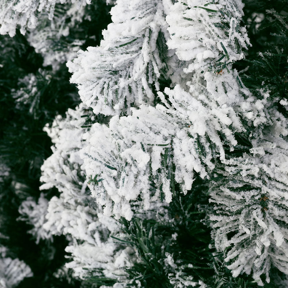 1.8M Pre-Lit Artificial Christmas Tree with 520 Snowy Tips - Holiday Xmas Decor for Home, Office, Party & Outdoor Decorations