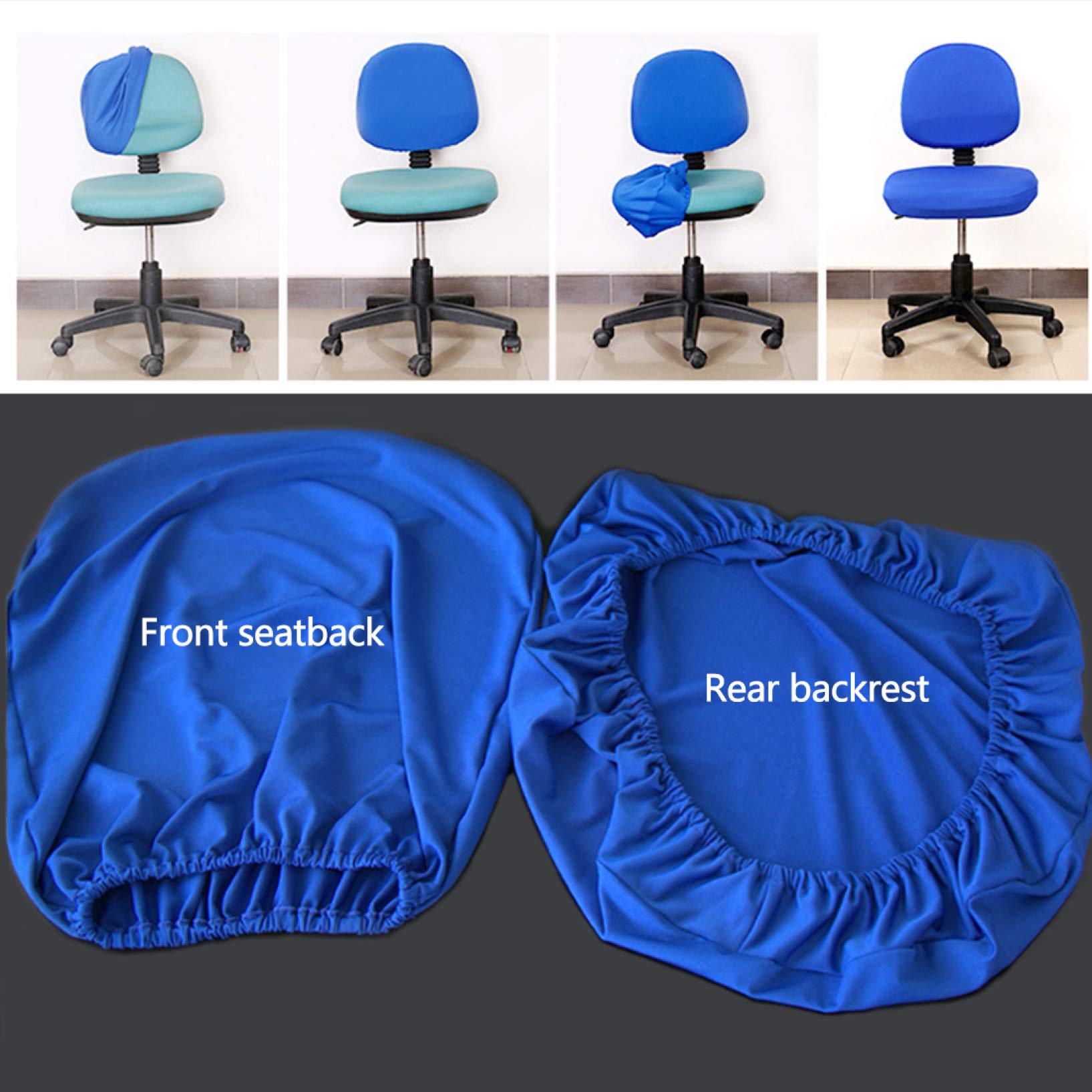 KKONION Stretchable Office Chair Cover - Removable Washable Swivel Armchair Protector for Computer Desk Chairs | Perfect for Home Office, Gaming & Workspace