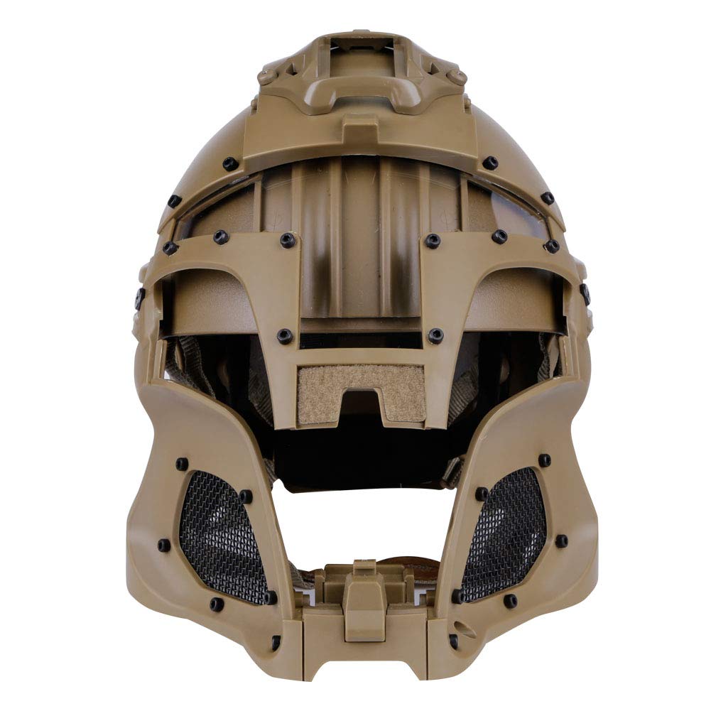 Tactical Military Airsoft Paintball Helmet with PC Lens - Full Face Protection Mask for Airsoft, Paintball & Outdoor Combat Games - Perfect for Tactical Training, Outdoor Sports & Military Simulation
