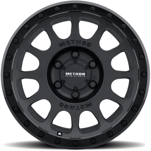 Method Race Wheels 305 NV Black Wheel with Matte Gloss Lip - 17x8.5 Inches, 8x6mm Bolt Pattern, 0mm Offset - Perfect for Off-Road Trucks, Jeeps & SUVs