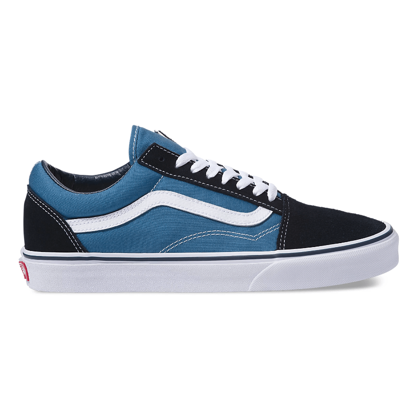 VANS Old Skool Classic Skate Shoes for Men & Women - Navy Blue Canvas Sneakers with Signature Side Stripe | Perfect for Skateboarding, Casual Wear & Street Fashion