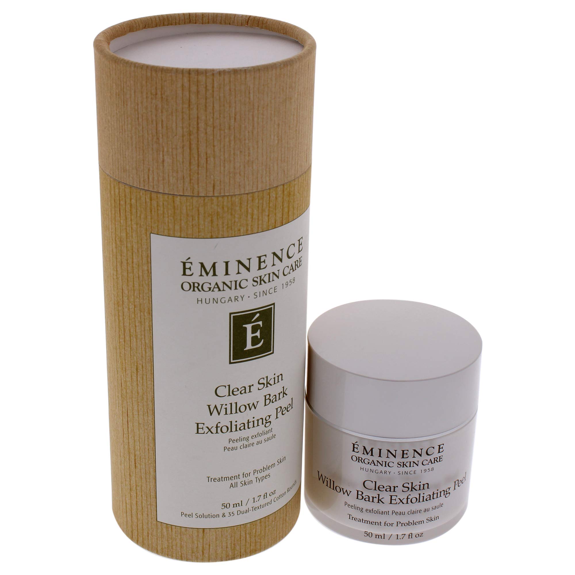 Eminence Organic Skincare Exfoliating Peel with Willow Bark for Clear Skin - 1.7 oz | Gentle Facial Exfoliator for Acne, Blackheads & Pores | Vegan, Cruelty-Free Skincare for Daily Use at Home or Spa