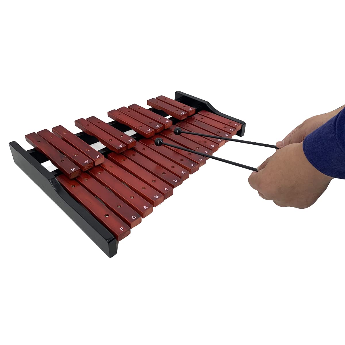 Professional 25-Key Portable Rosewood Xylophone for Adults & Students - Alto Diatonic Scale F to F, Chromatic F to D - Perfect for Music Education, Percussion Practice & Live Performances
