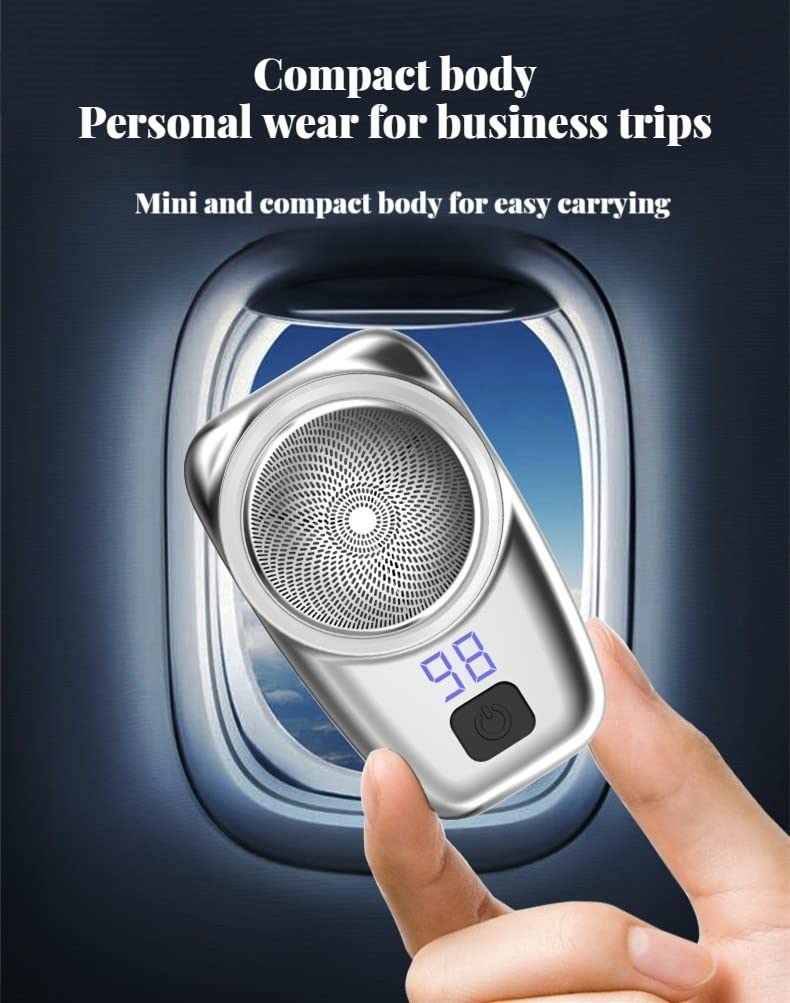 Best Portable Electric Shaver for Men - USB Rechargeable Wet/Dry Mini Shaver - Compact Travel & Car Shaving Kit - Perfect for Business Trips, Gym Bags & Quick Touch-Ups